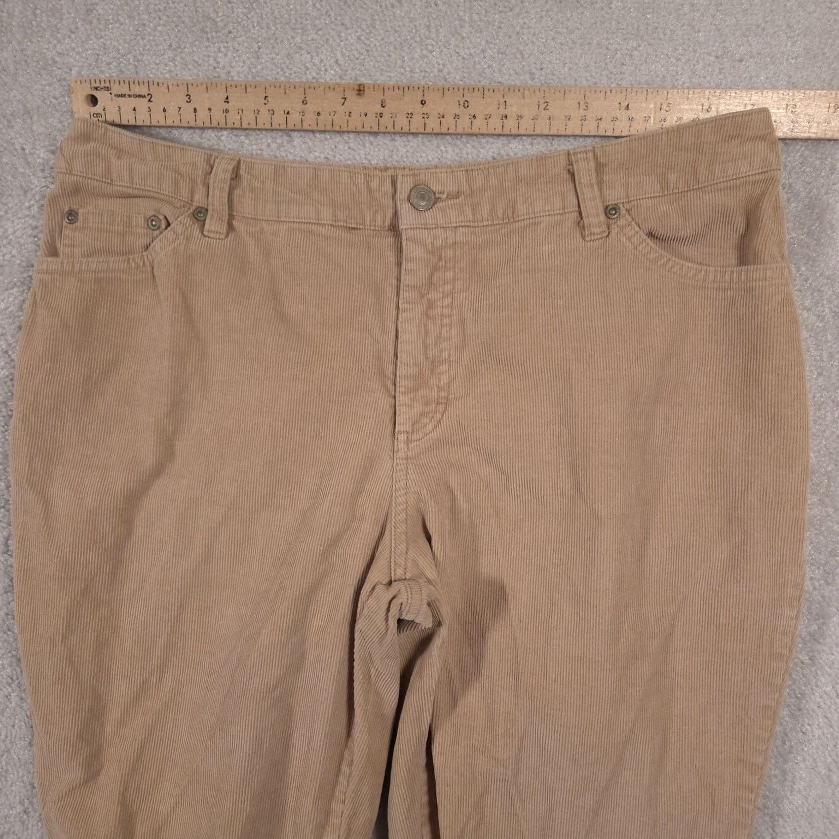 Vintage VINTAGE St. John's Bay Pants Womens 12 Tan Corduroy Boot Cut Secretly Slender Stretch Jeans Style Khakis Womens Size 34" / US 12 / IT 48 - 7 Thumbnail
