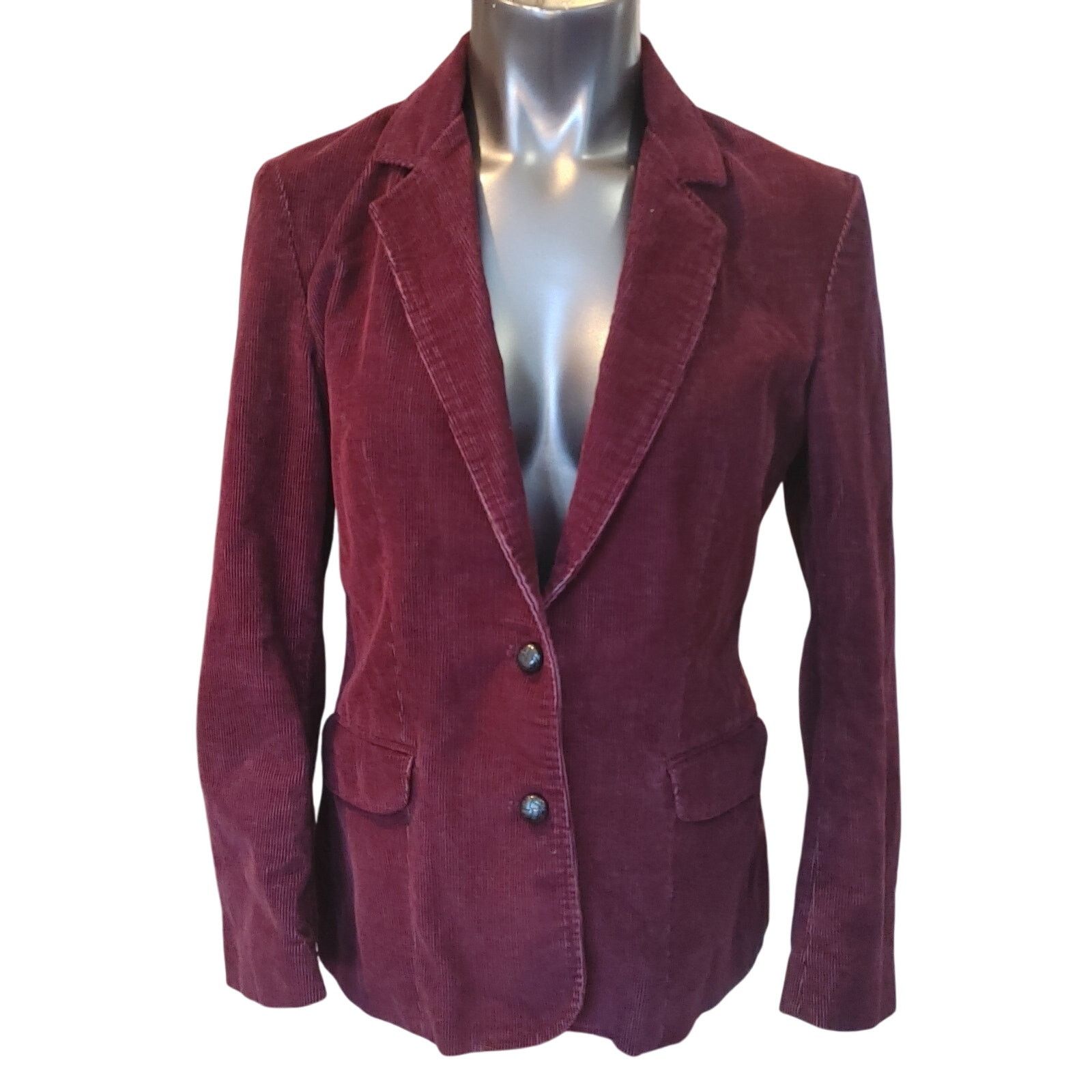 Oscar De La Renta Oscar DeLaRenta VTG Women Corduroy Burgandy Blazer 11/12 Size L / US 10 / IT 46 - 1 Thumbnail