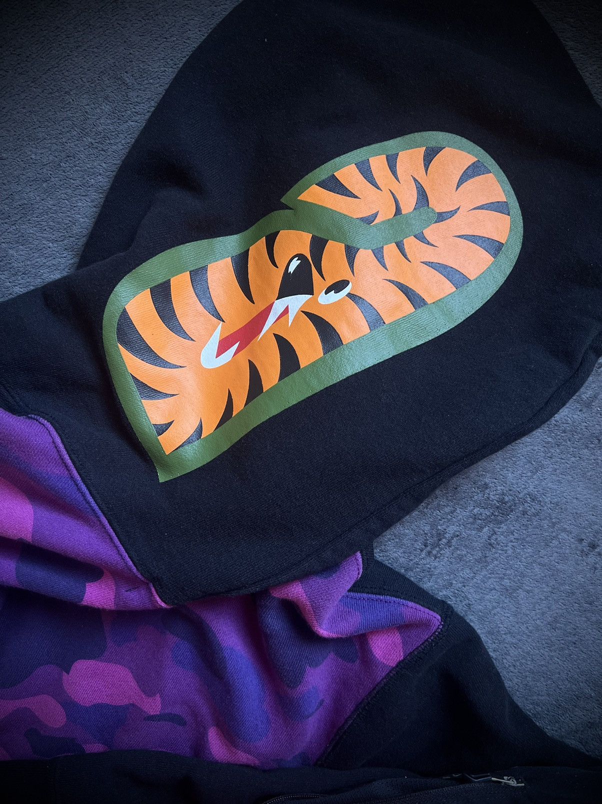 Bape Authentic A Bathing Ape Side Zip Shark Wide Pullover Hoodie Size US L / EU 52-54 / 3 - 5 Thumbnail