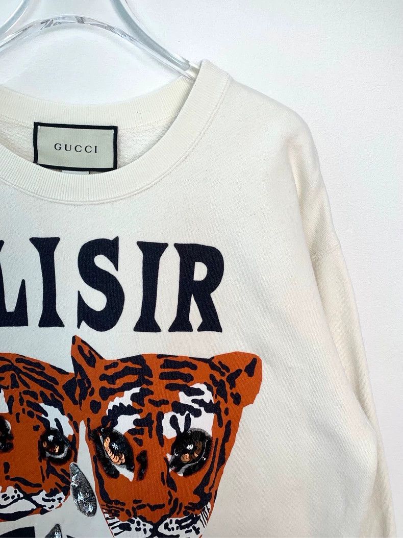 Gucci Gucci Tiger head logo letter printed sequin long-sleeved sw Size US S / EU 44-46 / 1 - 3 Thumbnail