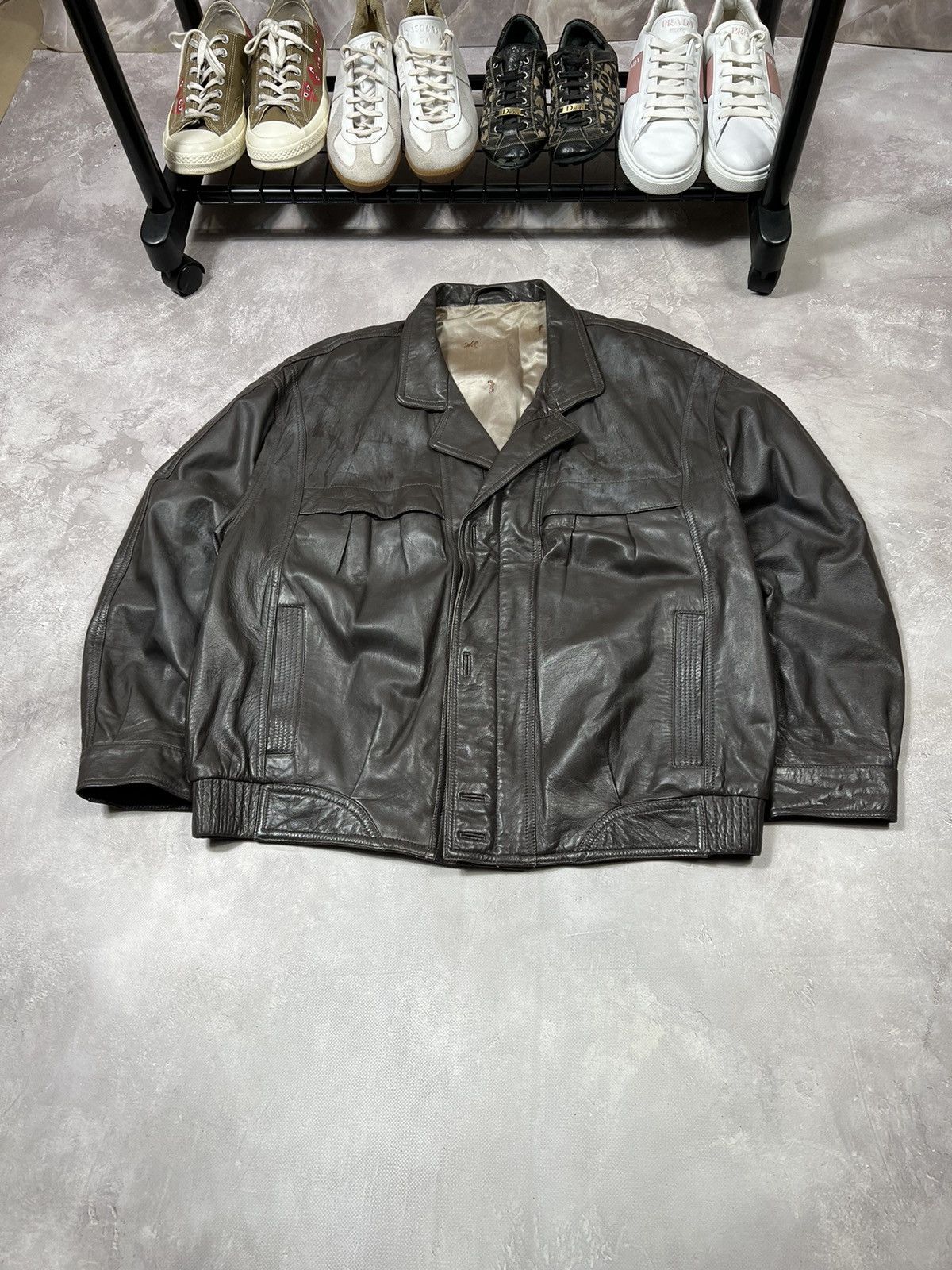 Vintage Vintage Racing Y2k Leather Jacket Size US XL / EU 56 / 4 - 2 Thumbnail