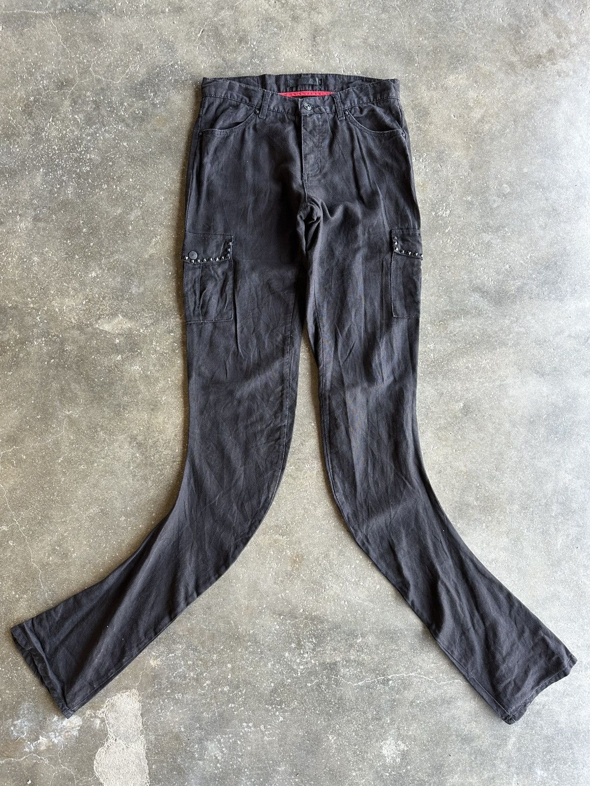 GOSTAR DE FUGA VERY RARE 💥VINTAGE FUGA JEANS CURVE/BANANA LEGS SPIKE PANTS Size US 32 / EU 48 - 3 Thumbnail