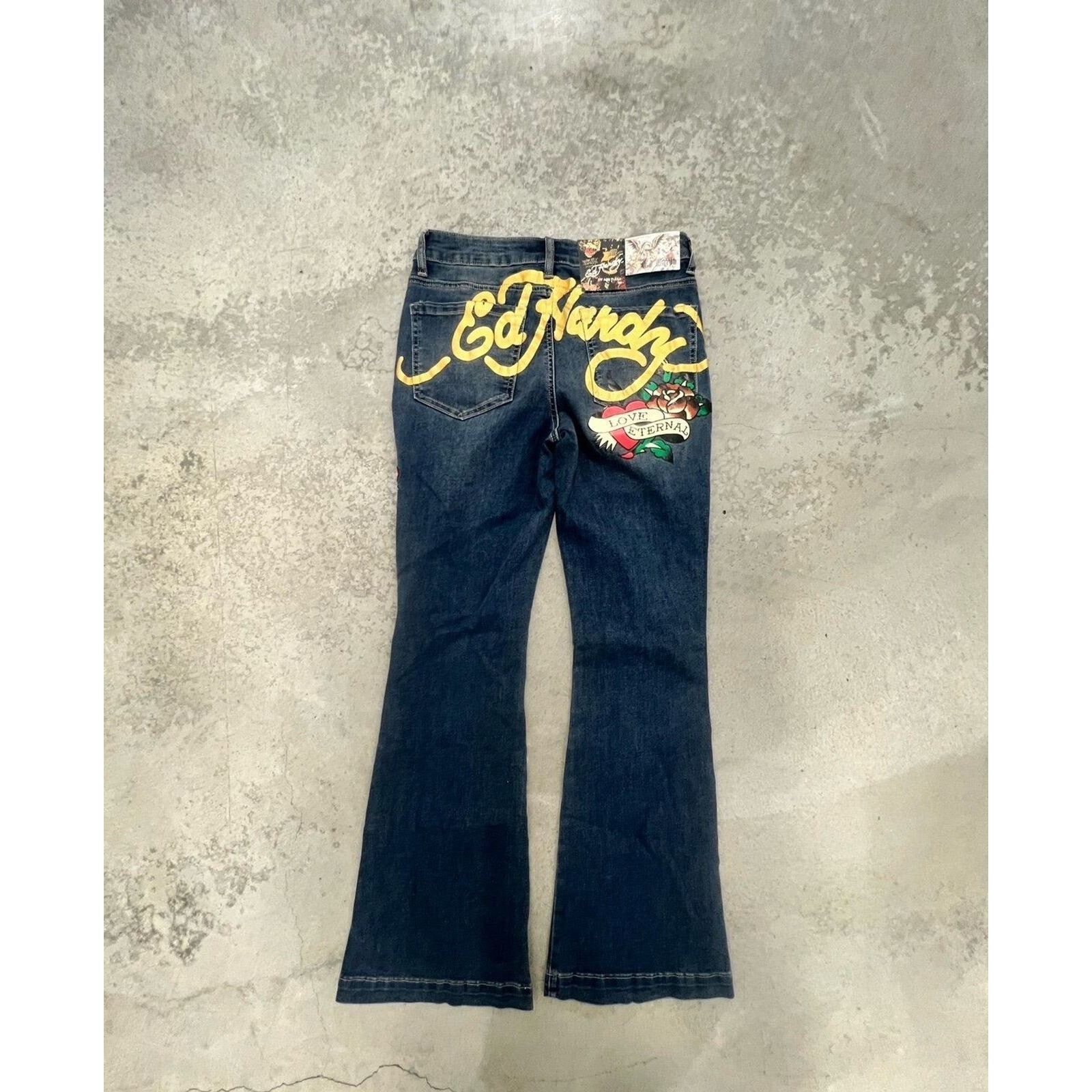 Ed Hardy Ed Hardy NYC EAGLE SLIM FLARE JEAN Size 30" / US 8 / IT 44 - 1 Thumbnail