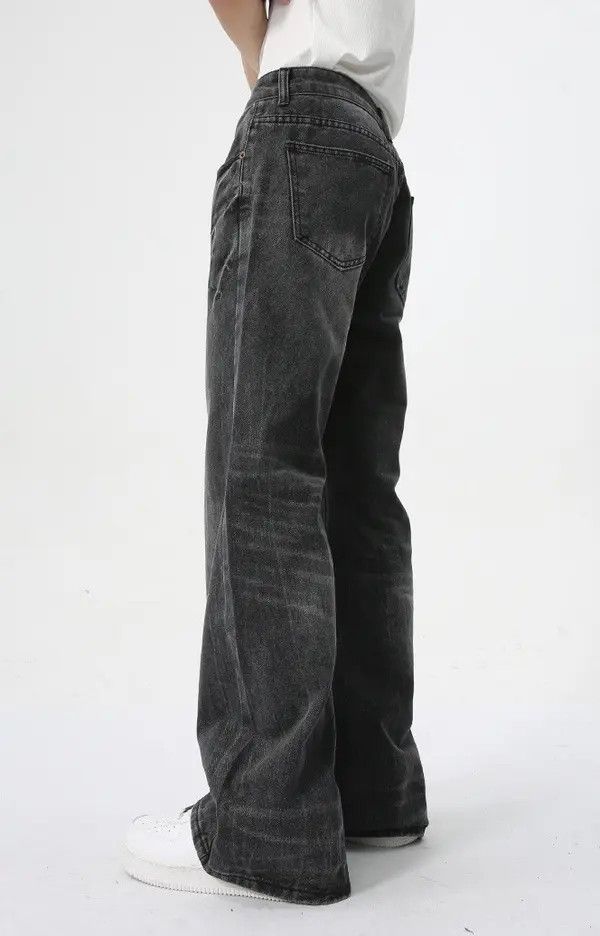 VIBE Hitomi x Sara Lightning Burst Black and Grey Flared Jeans Size US 32 / EU 48 - 4 Thumbnail
