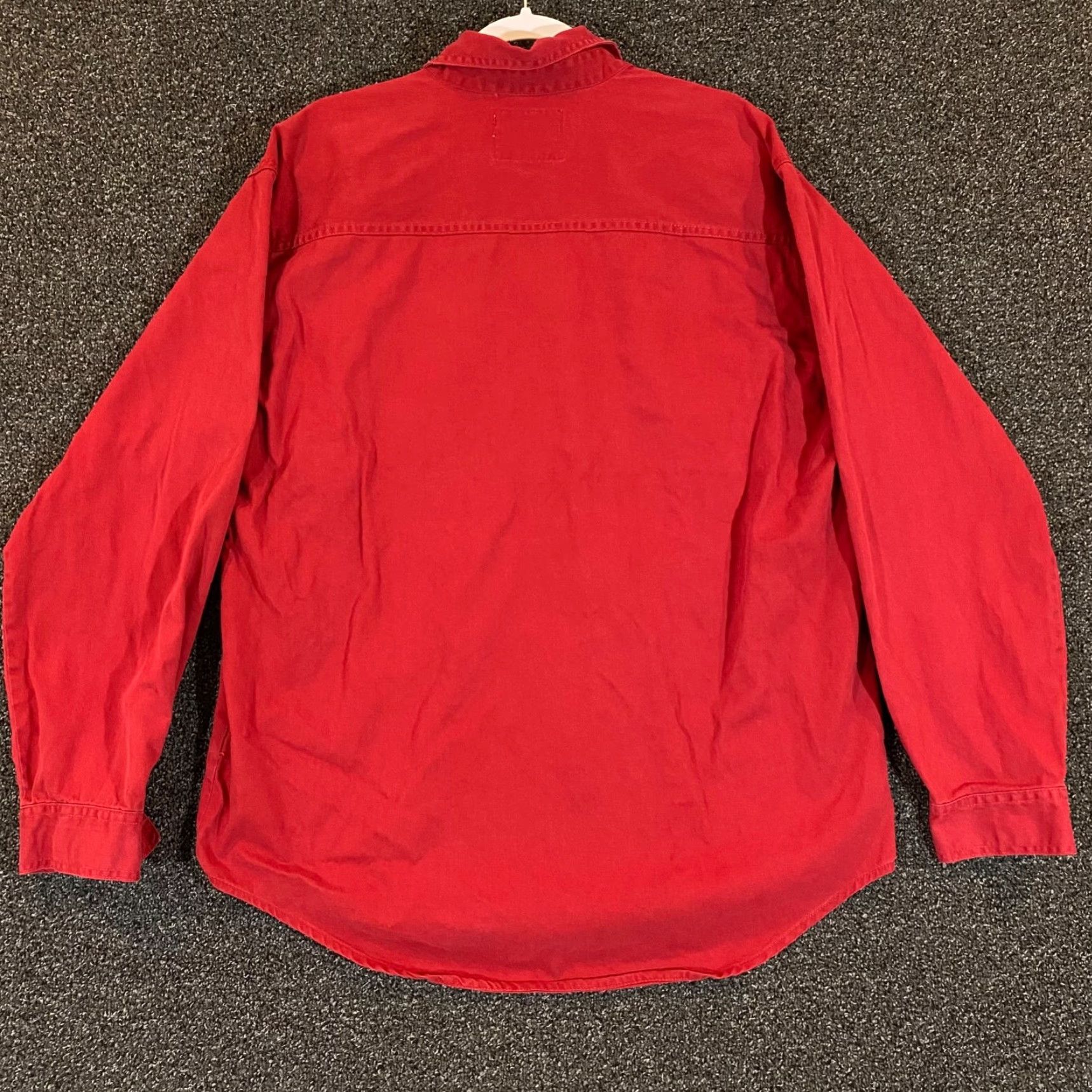 Levi's Levi's Button-Up Shirt Mens XL Red Denim Chest Pockets L/S Outdoors Vintage No Size US XL / EU 56 / 4 - 7 Thumbnail