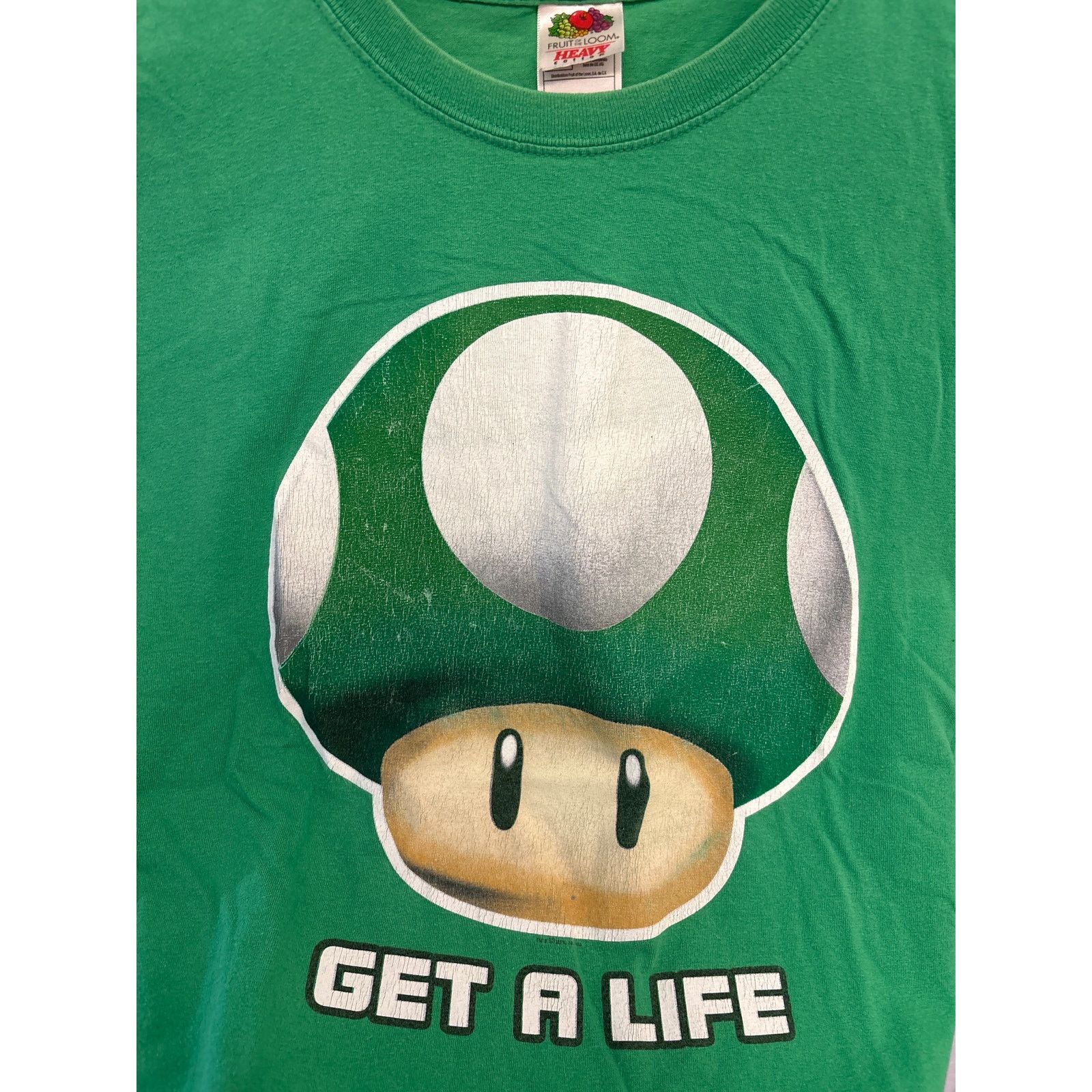 Nintendo y2k Nintendo 1 Up Mushroom "Get a Life" Large shirt mario Size US L / EU 52-54 / 3 - 2 Thumbnail