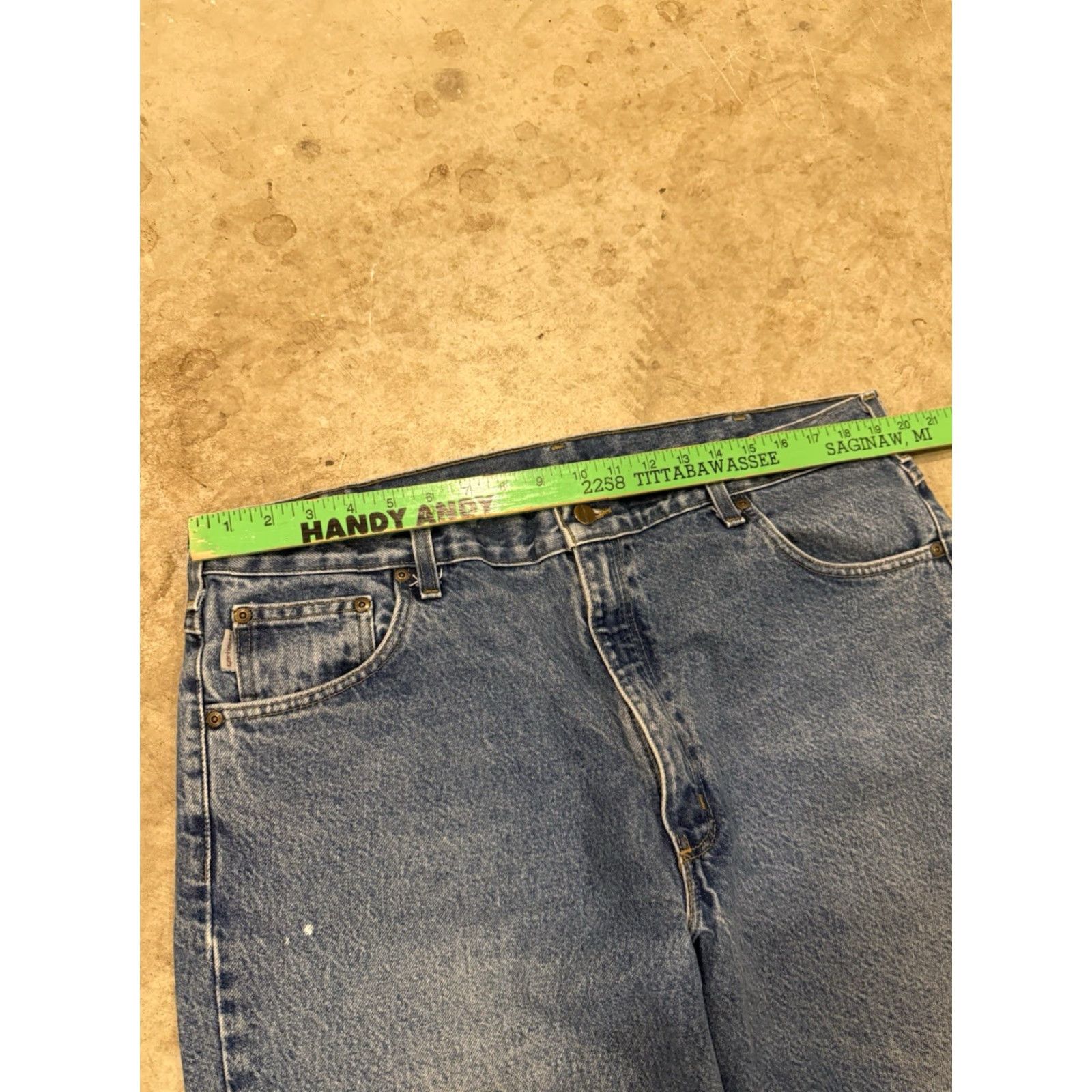 Carhartt VINTAGE Carhartt Jeans Mens 42x28 Fits 40x26 B17-DST Relaxed Fit Blue Denim Size US 40 / EU 56 - 6 Thumbnail
