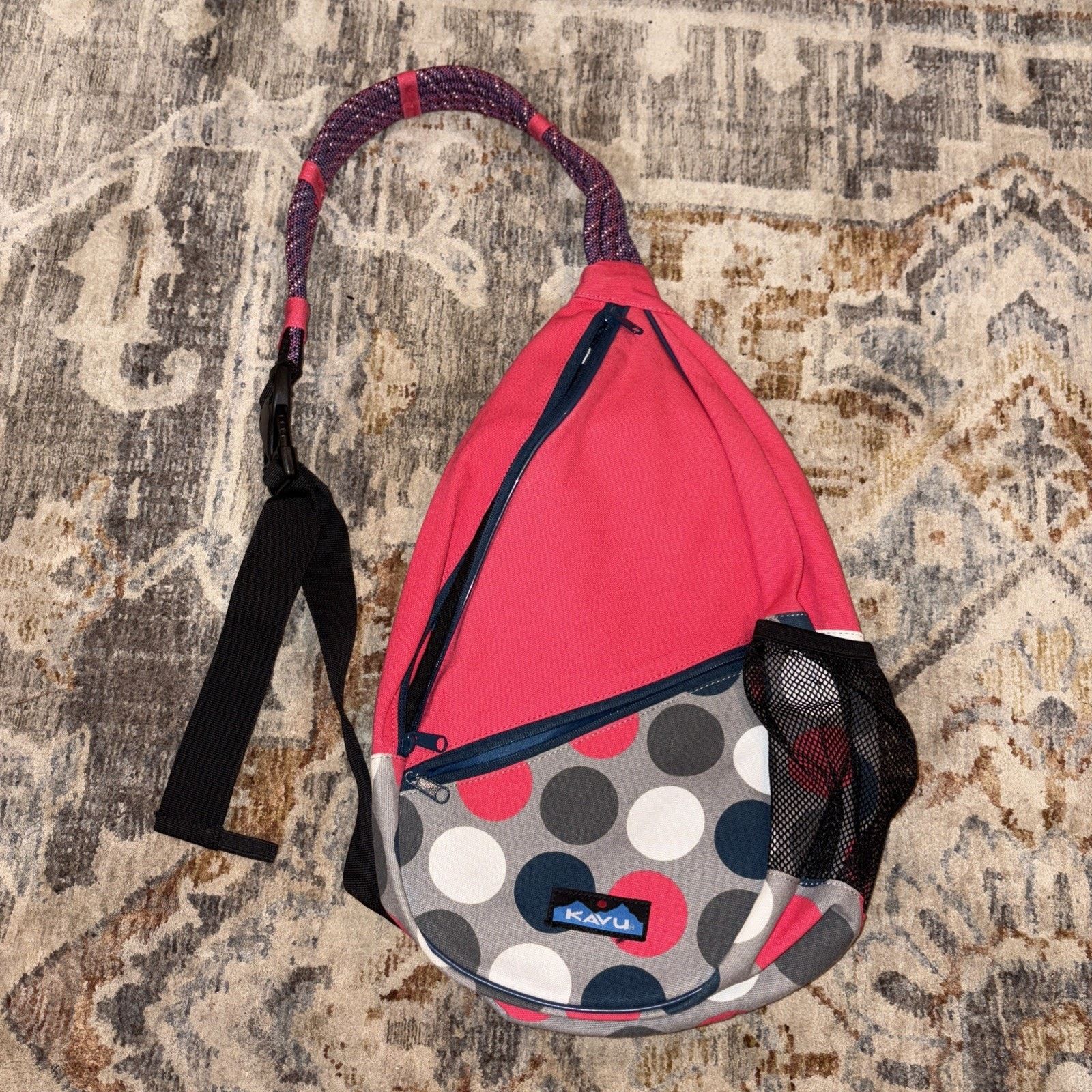 KAVU Kavu Rope Bag Crimson Dotty Pattern Size ONE SIZE - 1 Thumbnail