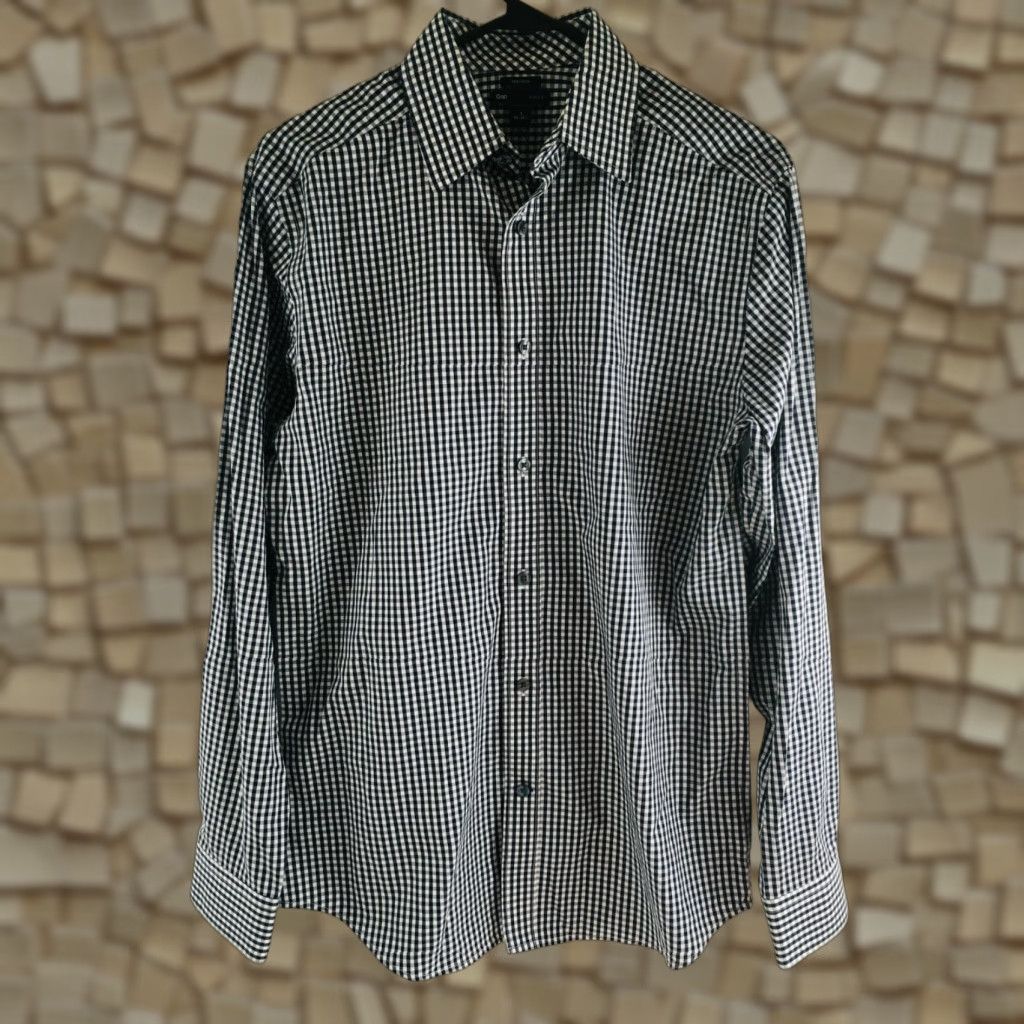 Gap Gap Shirt Men’s Size Small Navy Blue White Original Fit Button Up Check Shirt Mens Small 14-14.5 Non-Iron Regular Sleeve Long Collar-Down Vintage No Size US S / EU 44-46 / 1 - 1 Thumbnail