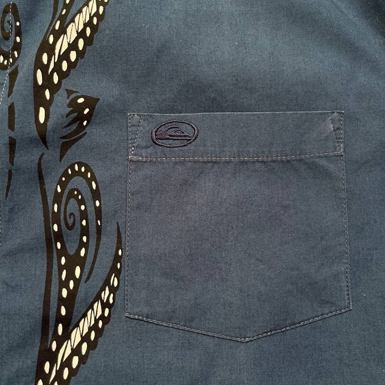 Quiksilver Quiksilver Blue Graphic Print Button-Up Shirt Short Sleeve Size US M / EU 48-50 / 2 - 4 Thumbnail