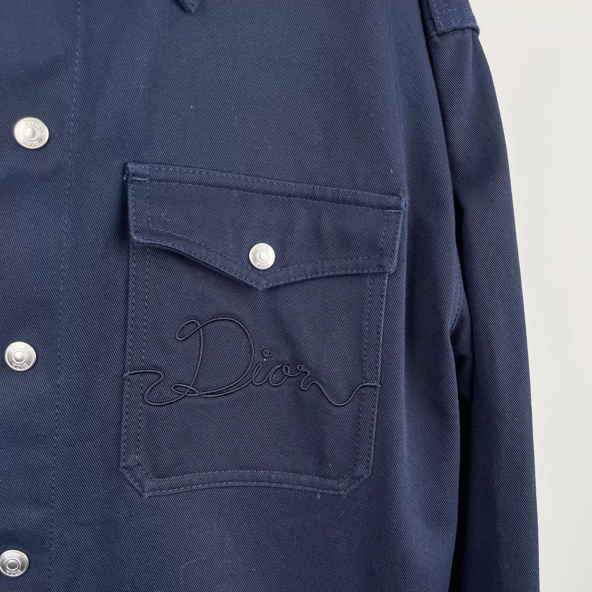 Dior Dior Navy Blue Denim Jacket Size 52 2026 New Size US L / EU 52-54 / 3 - 3 Thumbnail