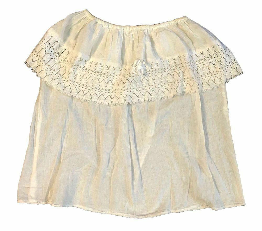 Designer Pre Owned White Hand Made Blouse M Size M / US 6-8 / IT 42-44 - 3 Thumbnail