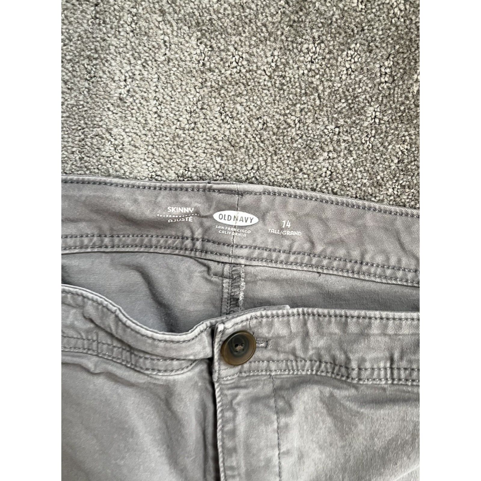 Old Navy Old Navy Pants Women Size 14 Slim Skinny Flat Front Stretch Cotton Blend Pockets Gray Chino Size 36" / US 14 / IT 50 - 5 Thumbnail