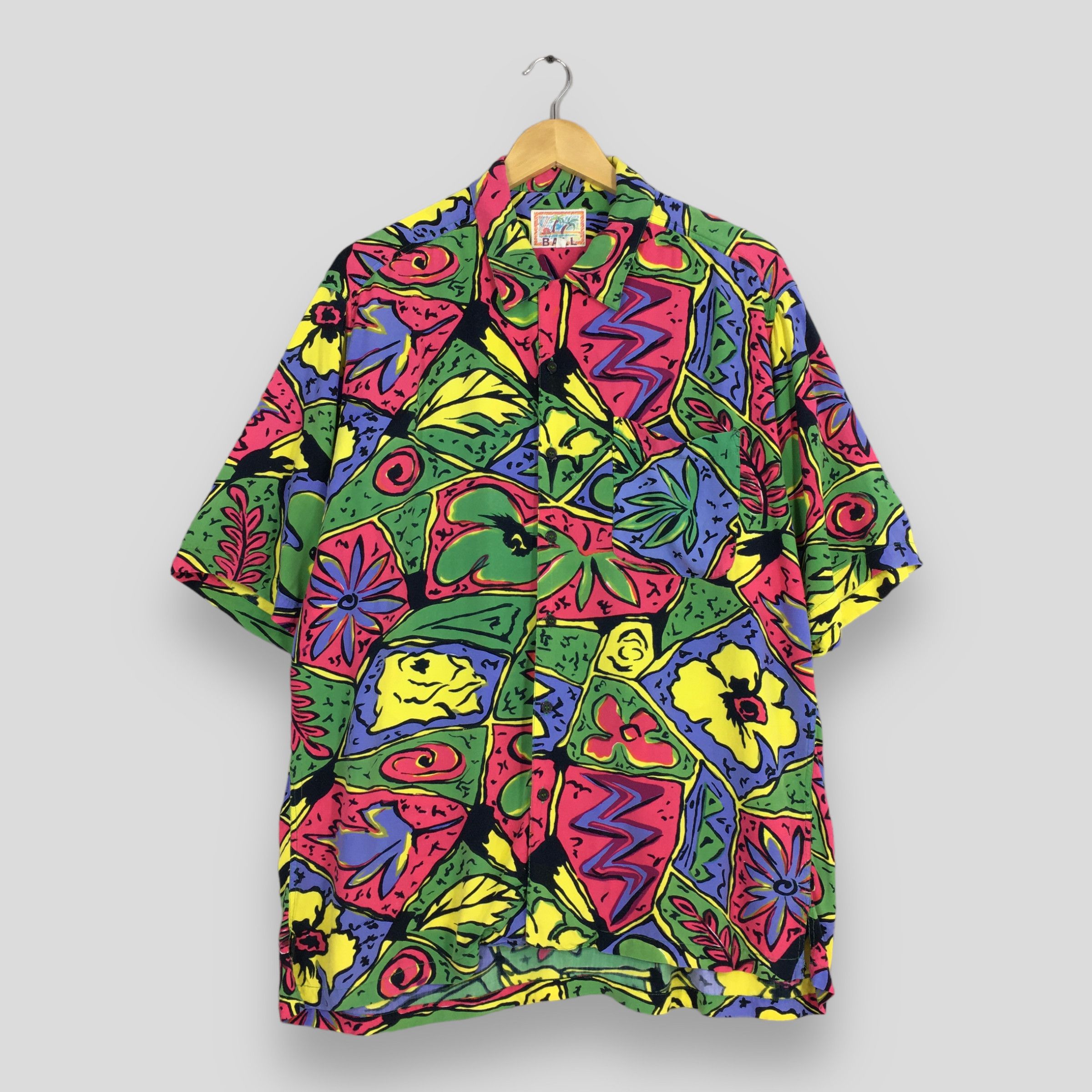 Art Comes First Vintage 80s Hawaiian Abstract Pop Art Rayon Shirt XLarge Size US XL / EU 56 / 4 - 1 Thumbnail