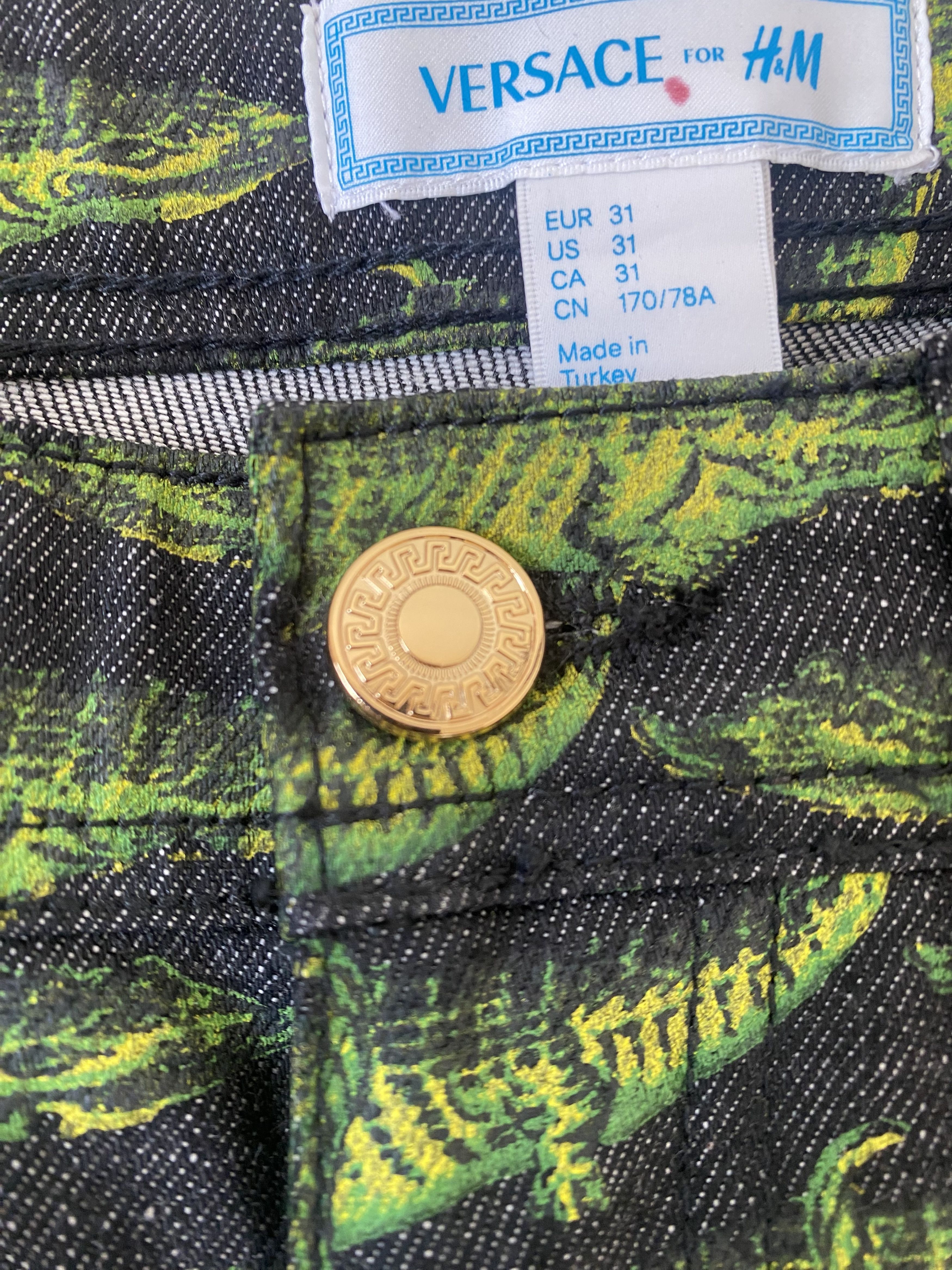 Versace FW11 Versace X H&M Crocodile All Over Printed Denim Pants Size US 31 - 9 Thumbnail