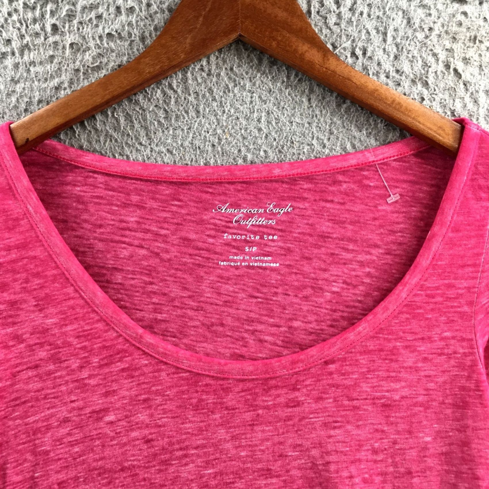 American Eagle Outfitters American Eagle Outfitters Tee Shirt Womens Small Pink Scoop Neck Long Sleeve Shirt - Regular Fit, Cotton Blend, Casual Womens Clothing Size S / US 4 / IT 40 - 3 Thumbnail