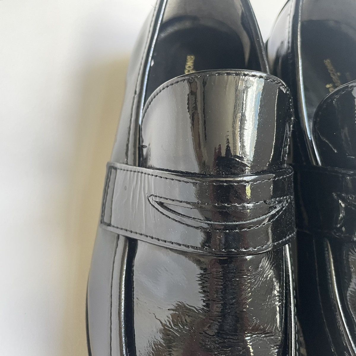 Comme des Garcons ‘Pointy’ Black Patent Leather Loafers Size US 7 / IT 37 - 6 Thumbnail
