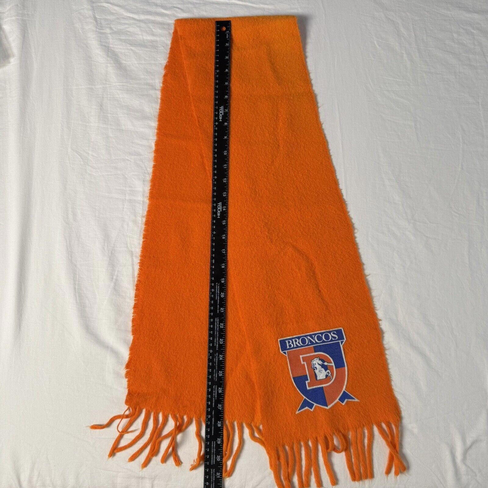 NFL Vintage Denver Broncos Logo Crest Scarf Fleece 56" x 8" Size ONE SIZE - 3 Thumbnail