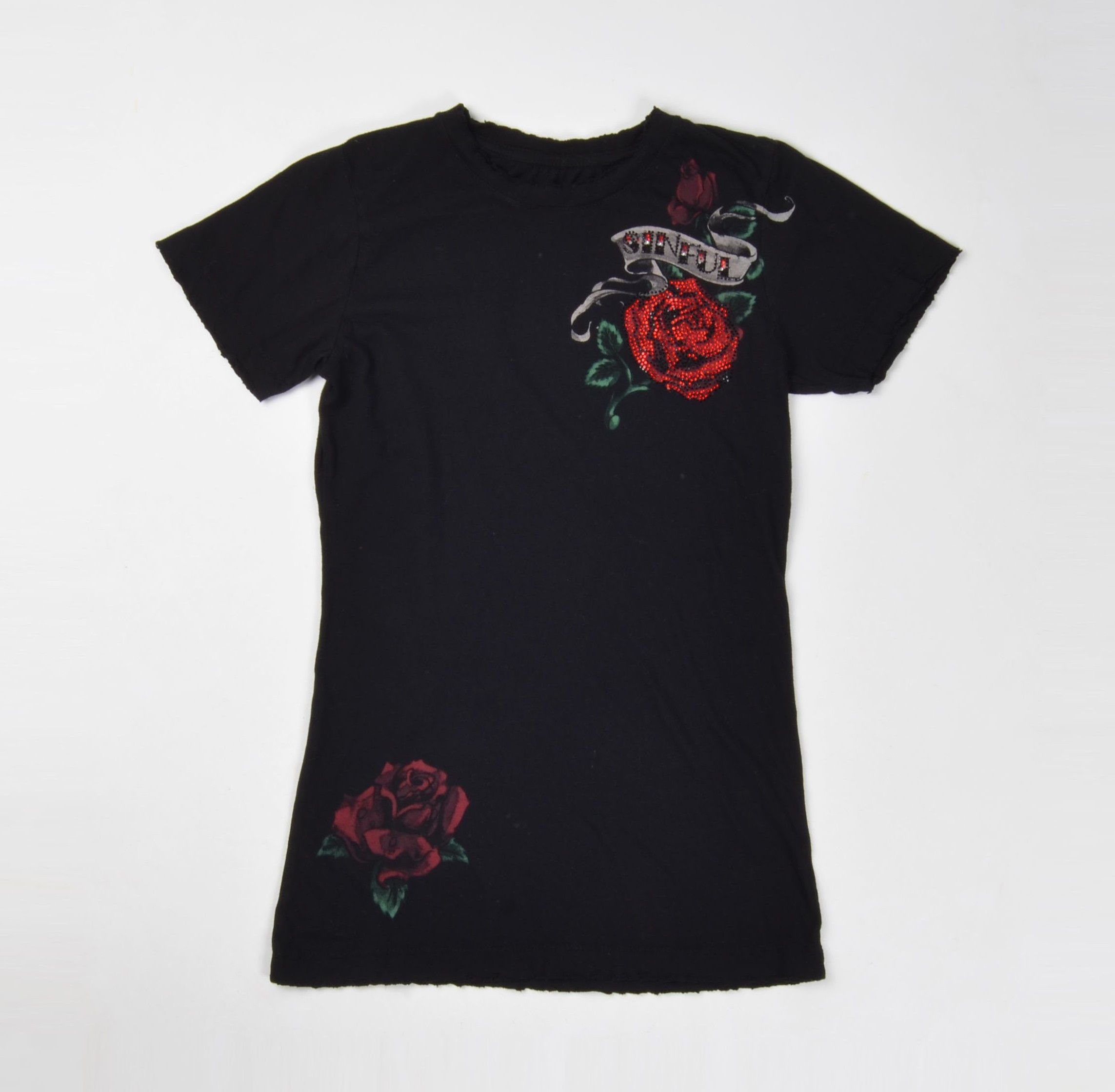 Affliction Sinful by Affliction Y2K Grunge Rhinestone Distressed Top Size M / US 6-8 / IT 42-44 - 4 Thumbnail