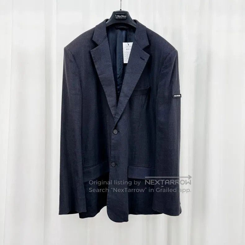 Balenciaga Balenciaga Black Wool Blazer Jacket. Size US XL / EU 56 / 4 - 1 Thumbnail
