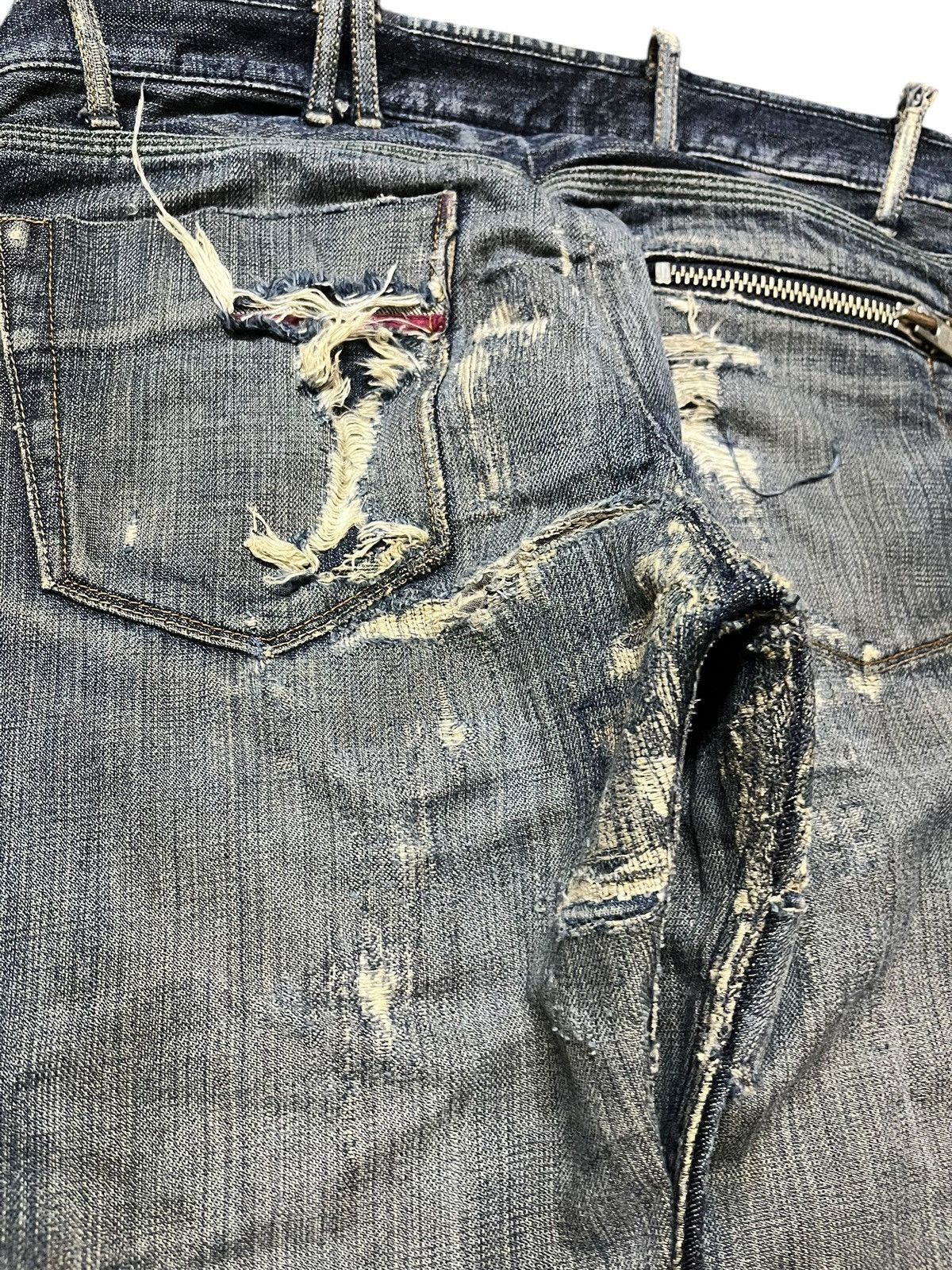 Mackintosh × Paul Smith Vintage Paul Smith Bondage Punk Ripped Whiskers Denim Size US 32 / EU 48 - 8 Thumbnail