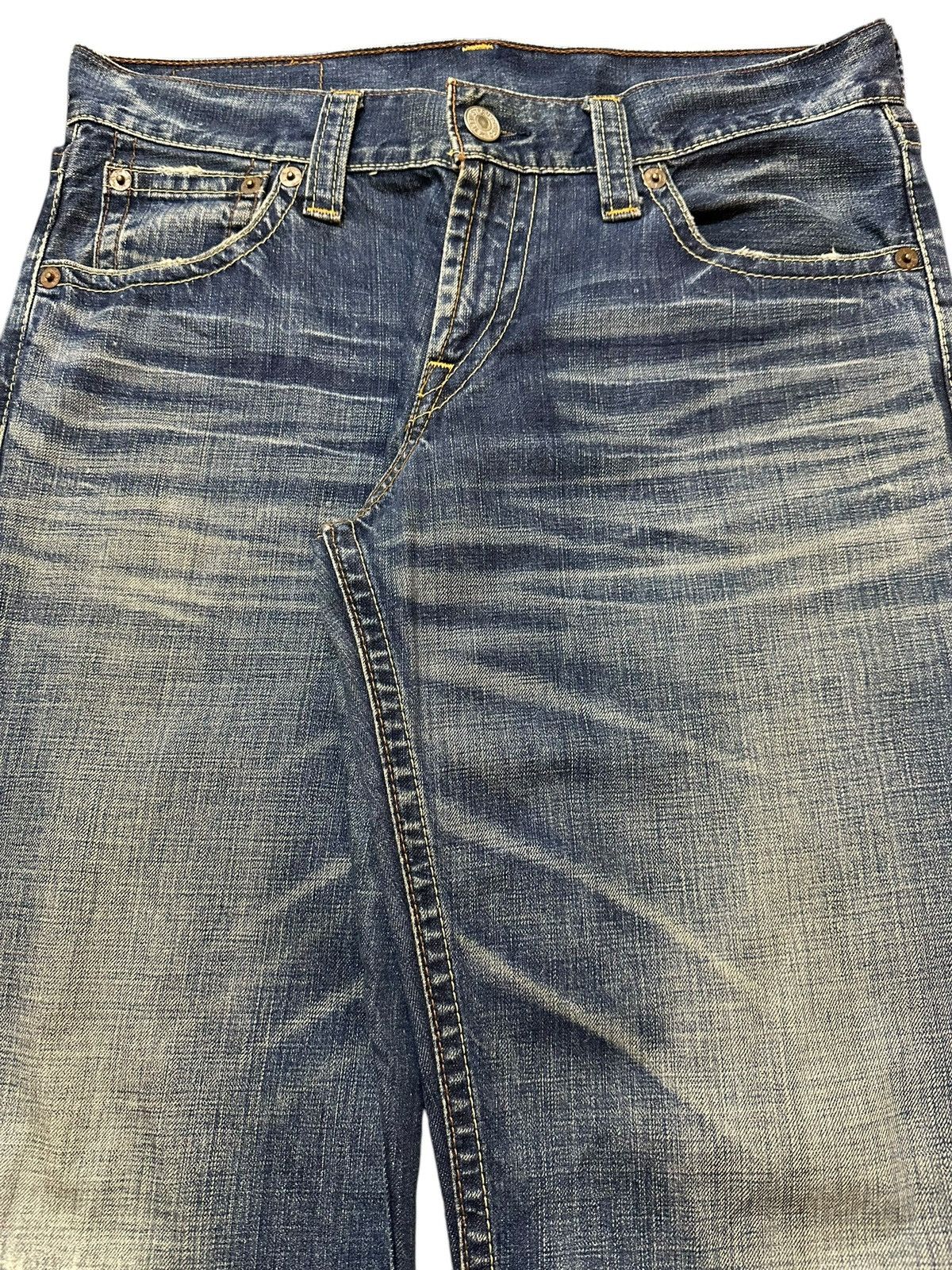 Levi's Vintage 90 Levis 503 Blue Faded Wash Distress Baggy Jeans Size US 34 / EU 50 - 4 Thumbnail