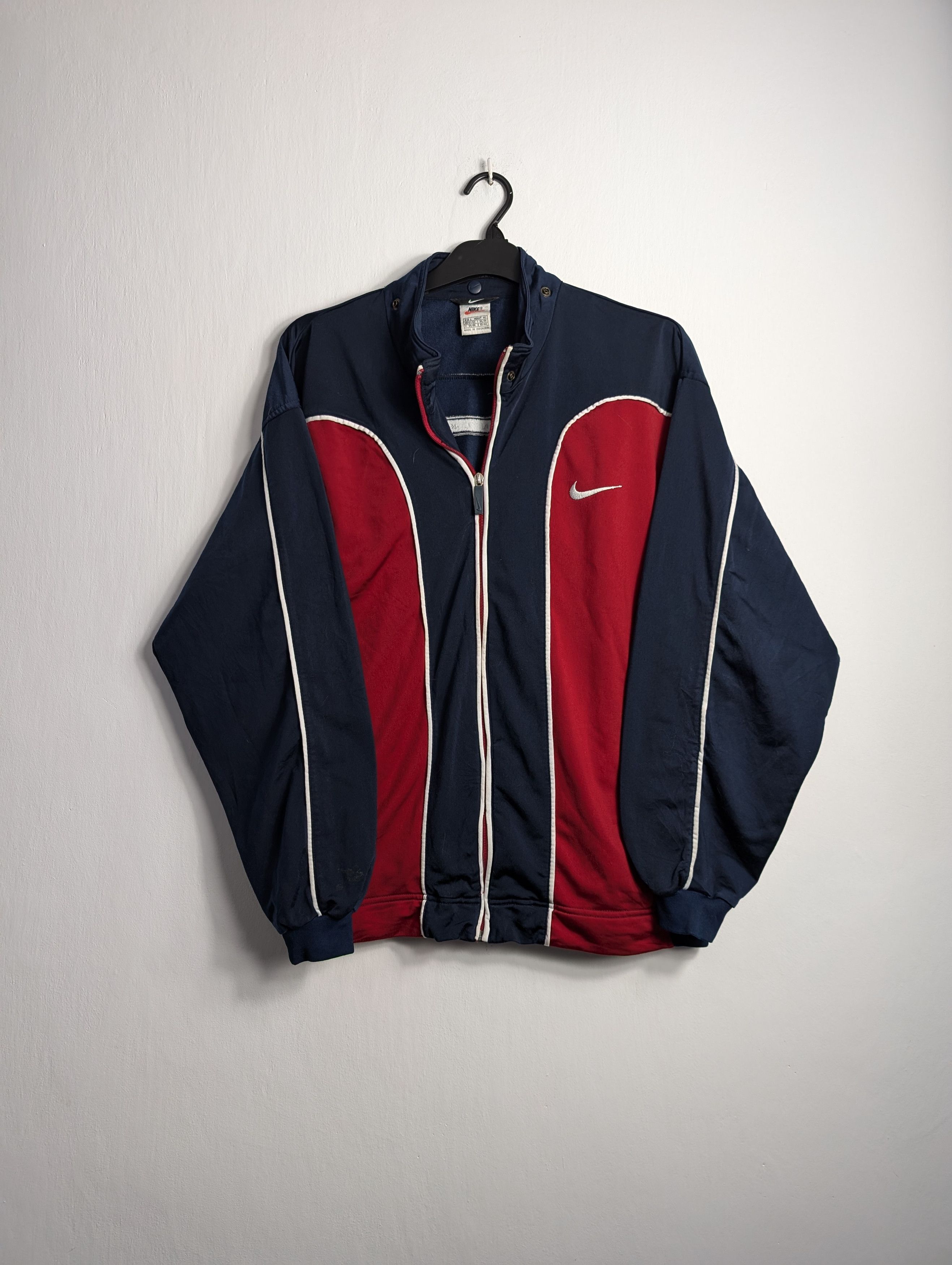 Nike × Vintage Vintage Nike 90s Track Jacket - Retro Zip Size US L / EU 52-54 / 3 - 1 Thumbnail