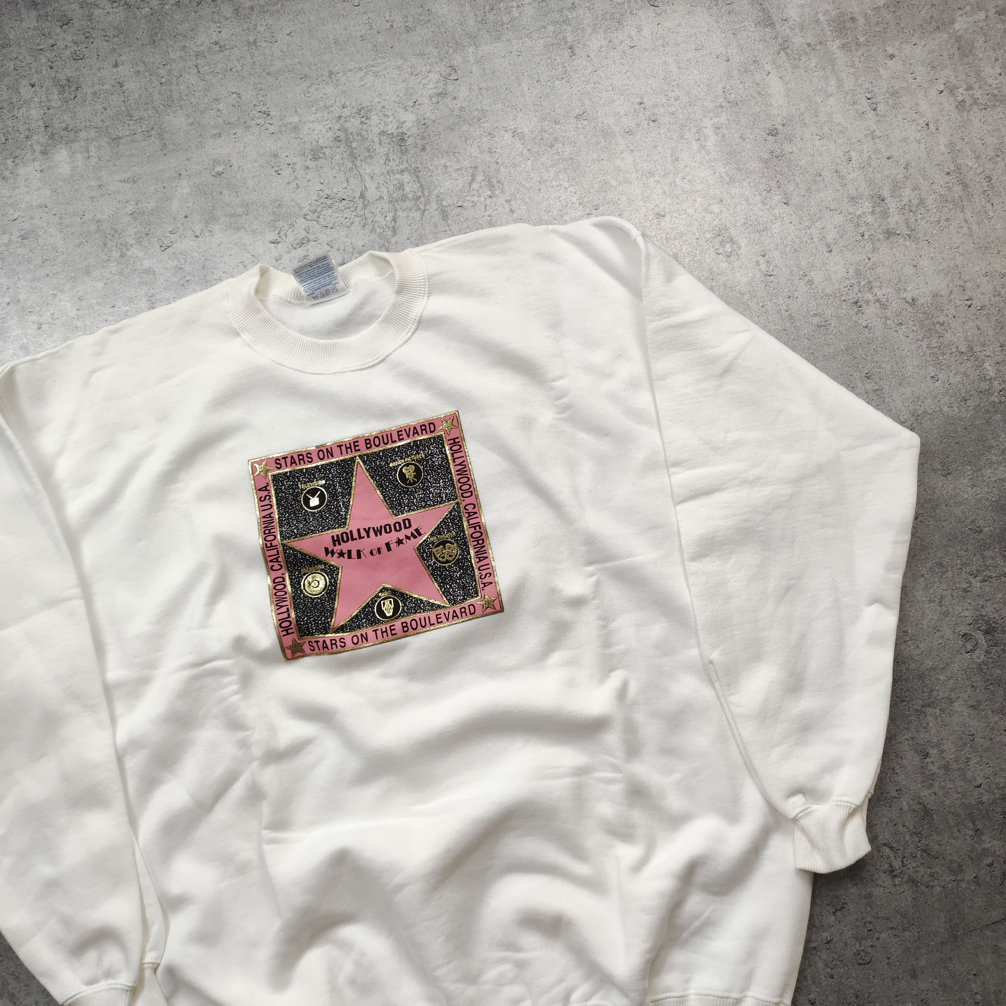 Vintage Vintage 90s Hollywood Walk of Fame Gildan Sweatshirt Size US XL / EU 56 / 4 - 3 Thumbnail