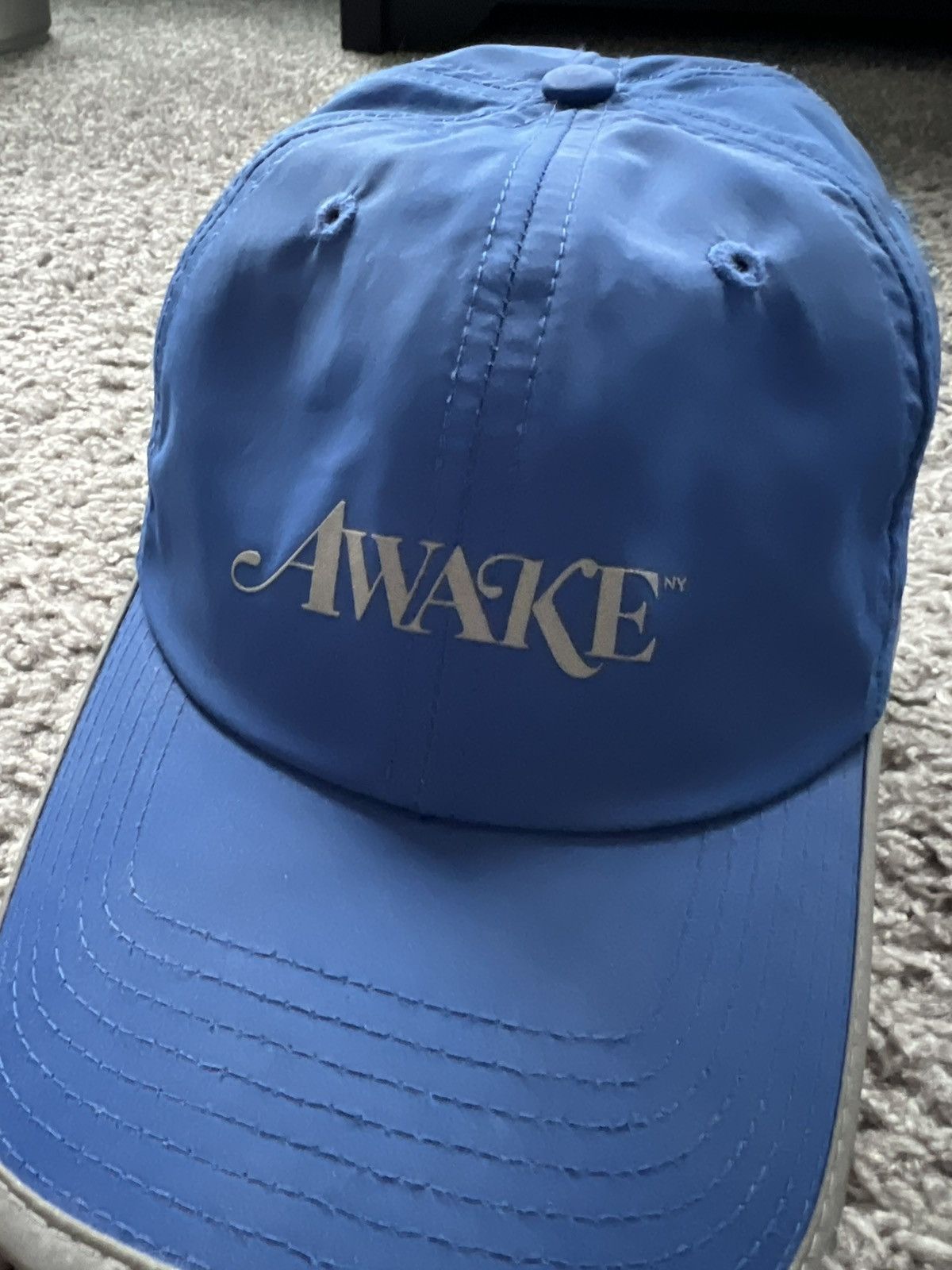 Awake NY Awake NY Blue Reflective Brim Hat Cap Size ONE SIZE - 3 Thumbnail