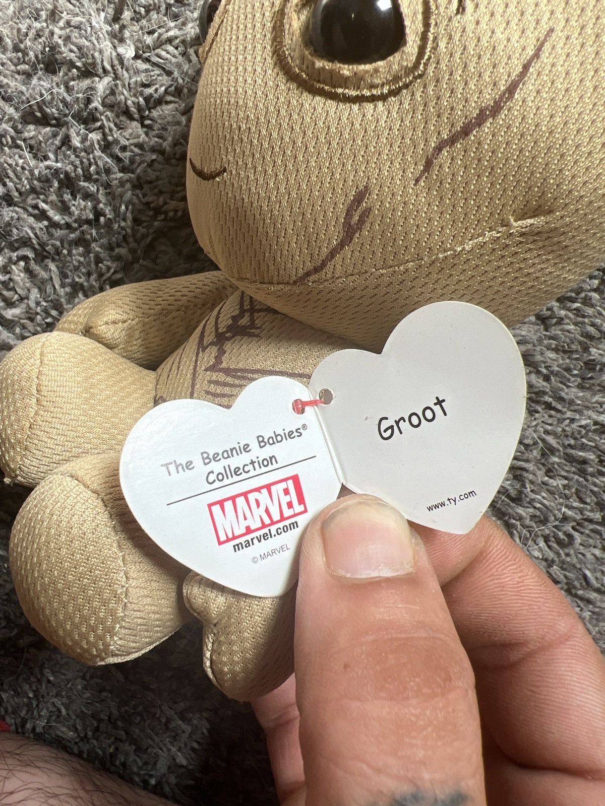 Marvel Comics 2020 Marvel Ty Groot Beanie Baby Size ONE SIZE - 4 Thumbnail