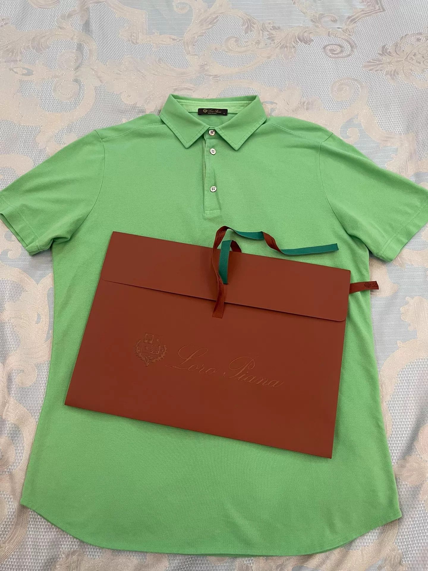 Loro Piana Loro Piana Fresh Green Short Sleeve T - Shirt M (New) Size US M / EU 48-50 / 2 - 2 Thumbnail