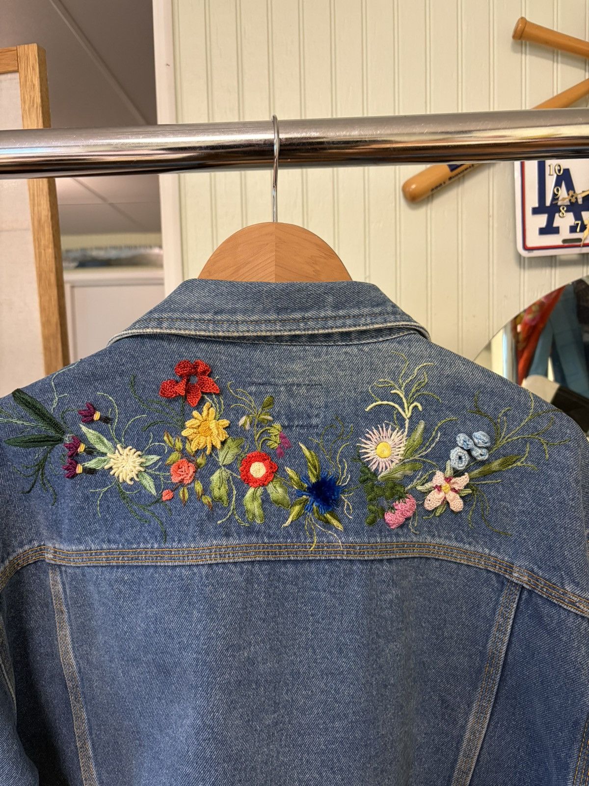 Other Noisette Hand Embroidered Denim Jacket Size US L / EU 52-54 / 3 - 4 Thumbnail