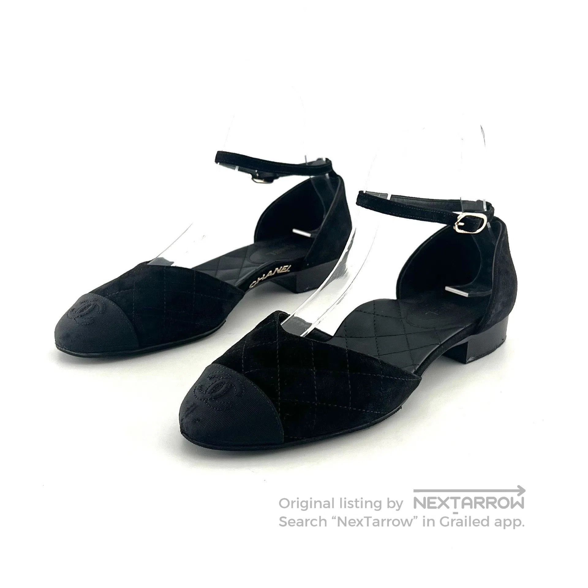 Chanel Chanel Pointed Toe Ankle Strap Sandals. Size US 5 / IT 35 - 1 Thumbnail