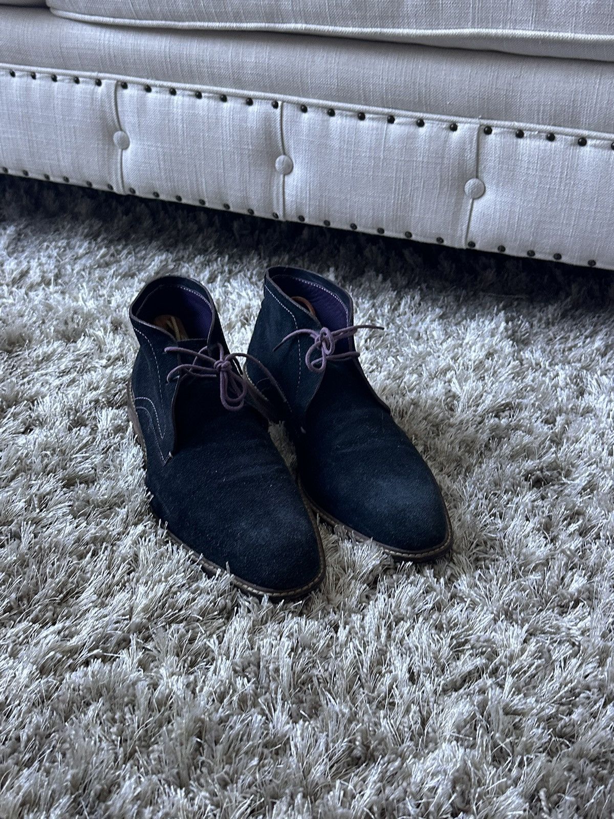 Ted Baker Navy Suede Boot - Ted Baker Men’s US 11 Size US 11 / EU 44 - 3 Thumbnail
