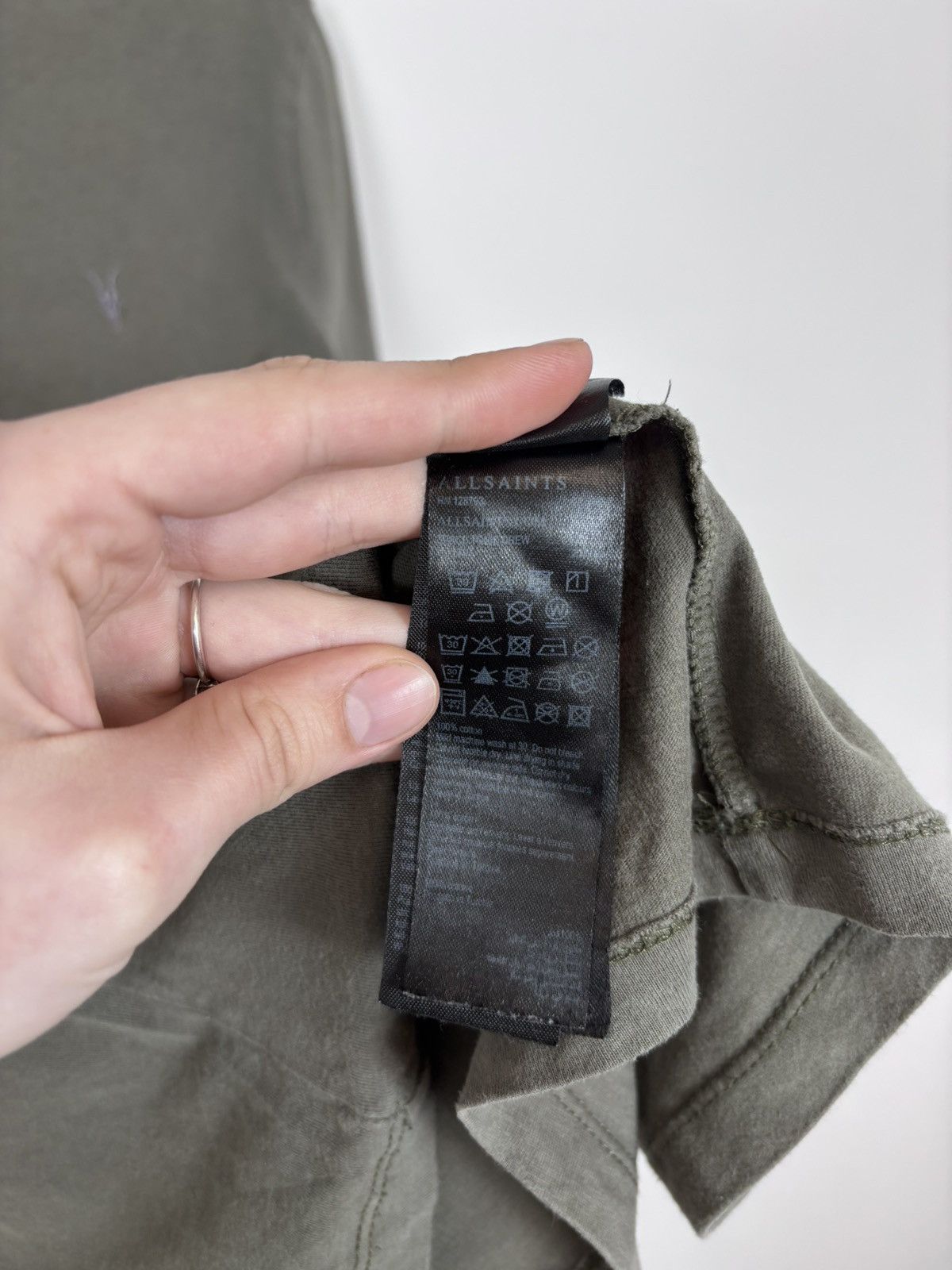 Allsaints AllSaints Brace Tonic Crew Men’s Olive Green T-Shirt Tee Size US S / EU 44-46 / 1 - 12 Thumbnail