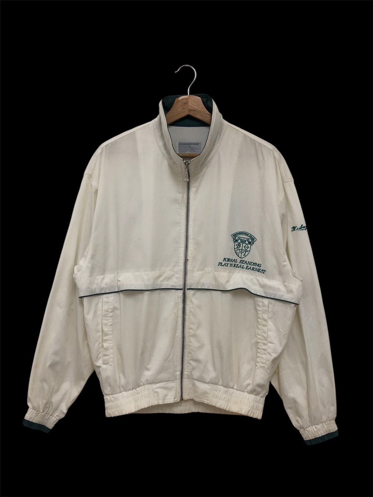 Vintage Vintage Bridgestone Sport Light Jacket Embroidered Spell Out Size US L / EU 52-54 / 3 - 1 Thumbnail