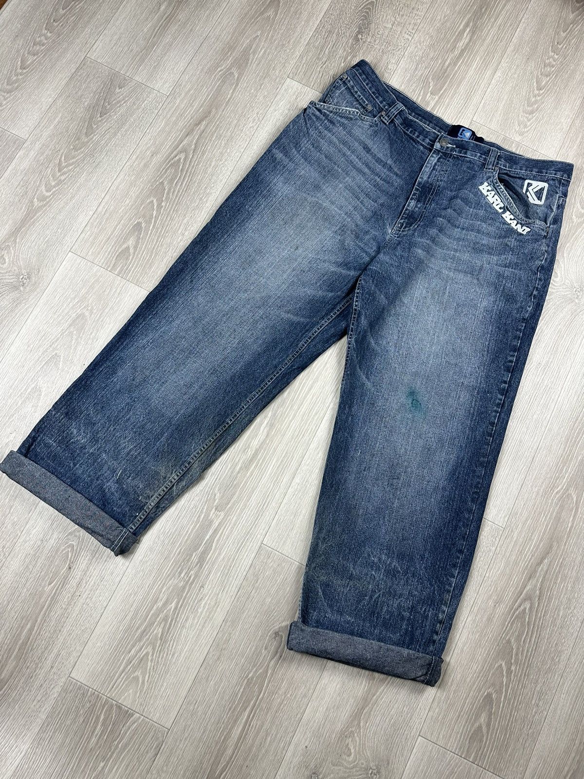 Karl Kani Vintage KARL KANI Distressed Baggy Denim Pants Big Logo Size US 40 / EU 56 - 4 Thumbnail