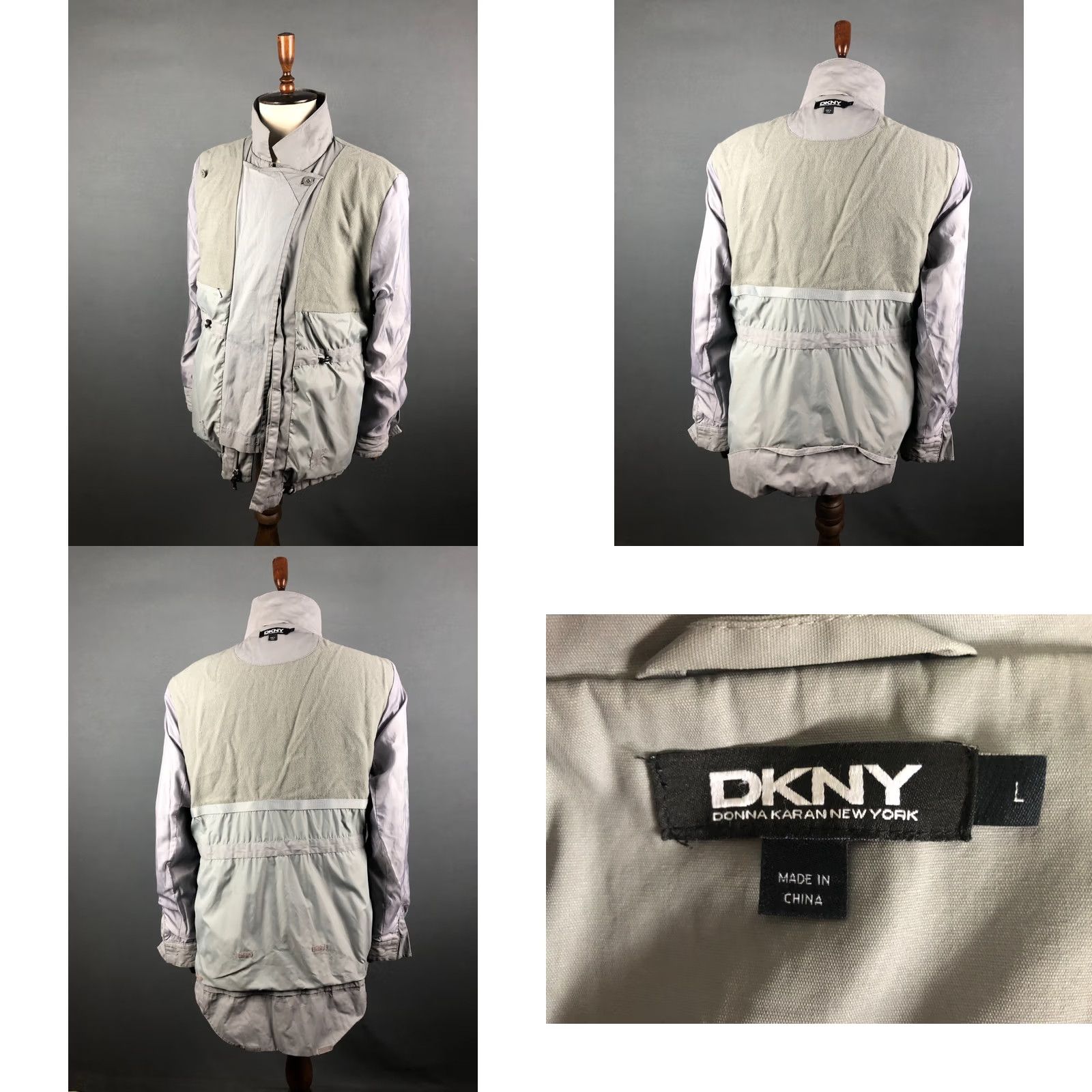 Donna Karan Donna Karan Men's Full Zip Jacket L Gray Cotton Weather Windbreaker Casual Size US L / EU 52-54 / 3 - 10 Thumbnail