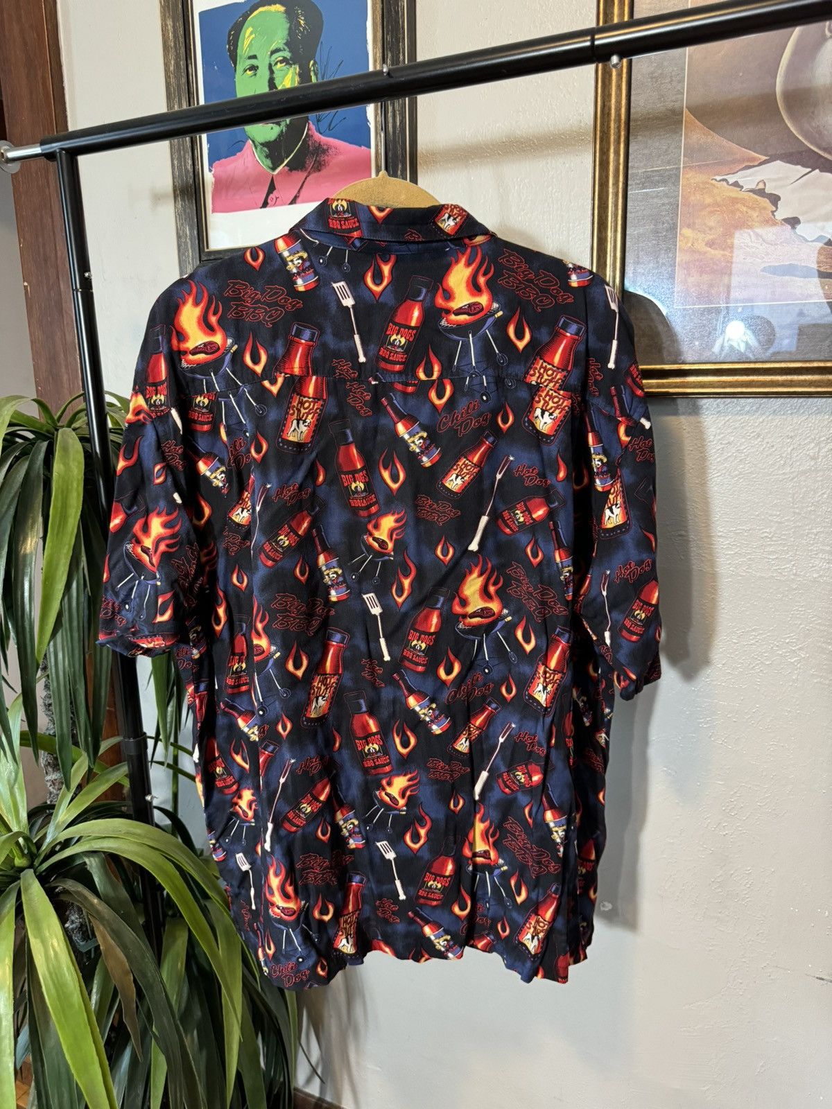 Big Dogs × Vintage Vintage Big Dog Hot Sauce Rayon Shirt Size US L / EU 52-54 / 3 - 2 Thumbnail
