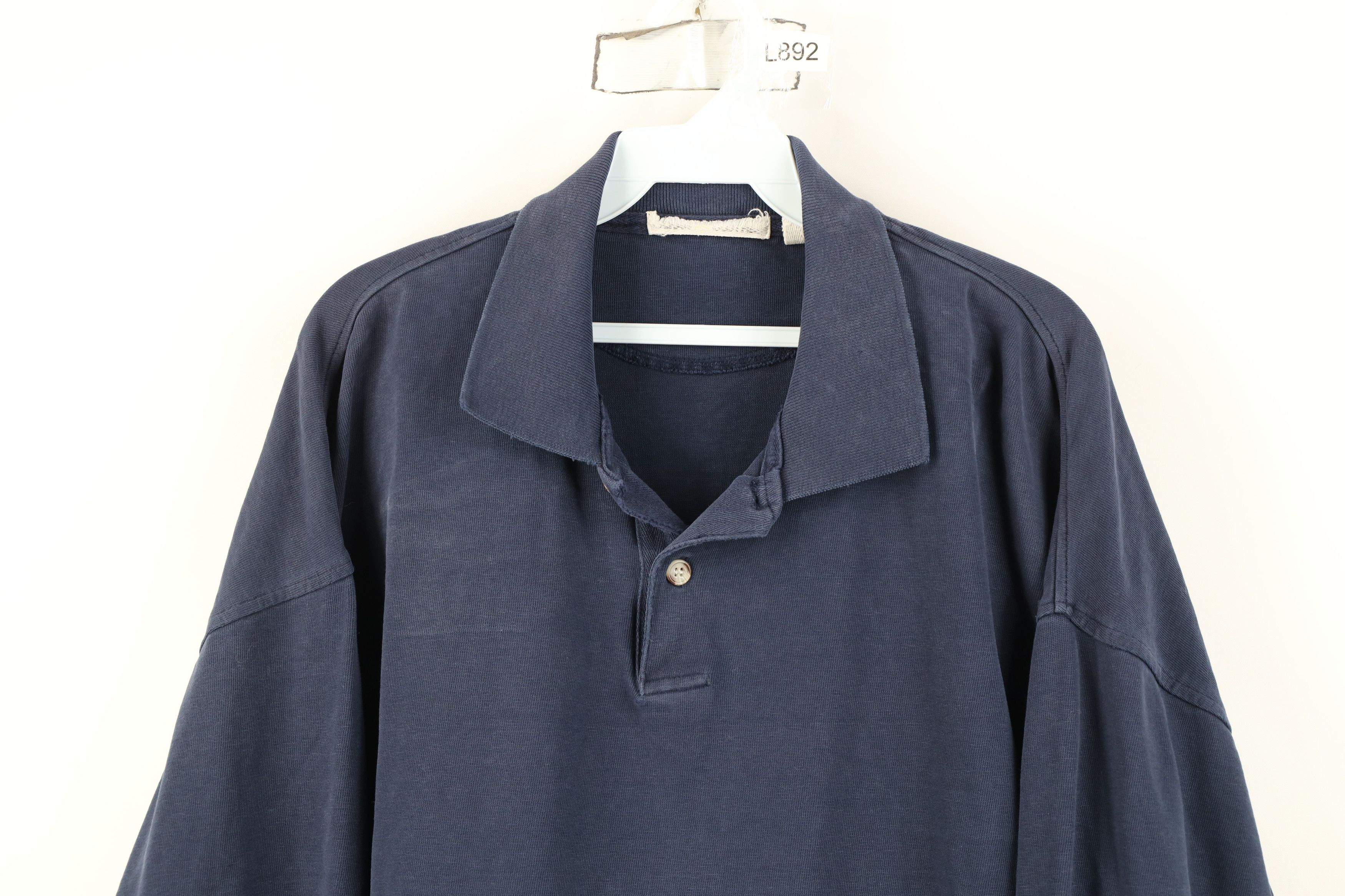 Vintage Vintage 90s Streetwear Ribbed Knit Long Sleeve Rugby Polo Size US XL / EU 56 / 4 - 2 Thumbnail
