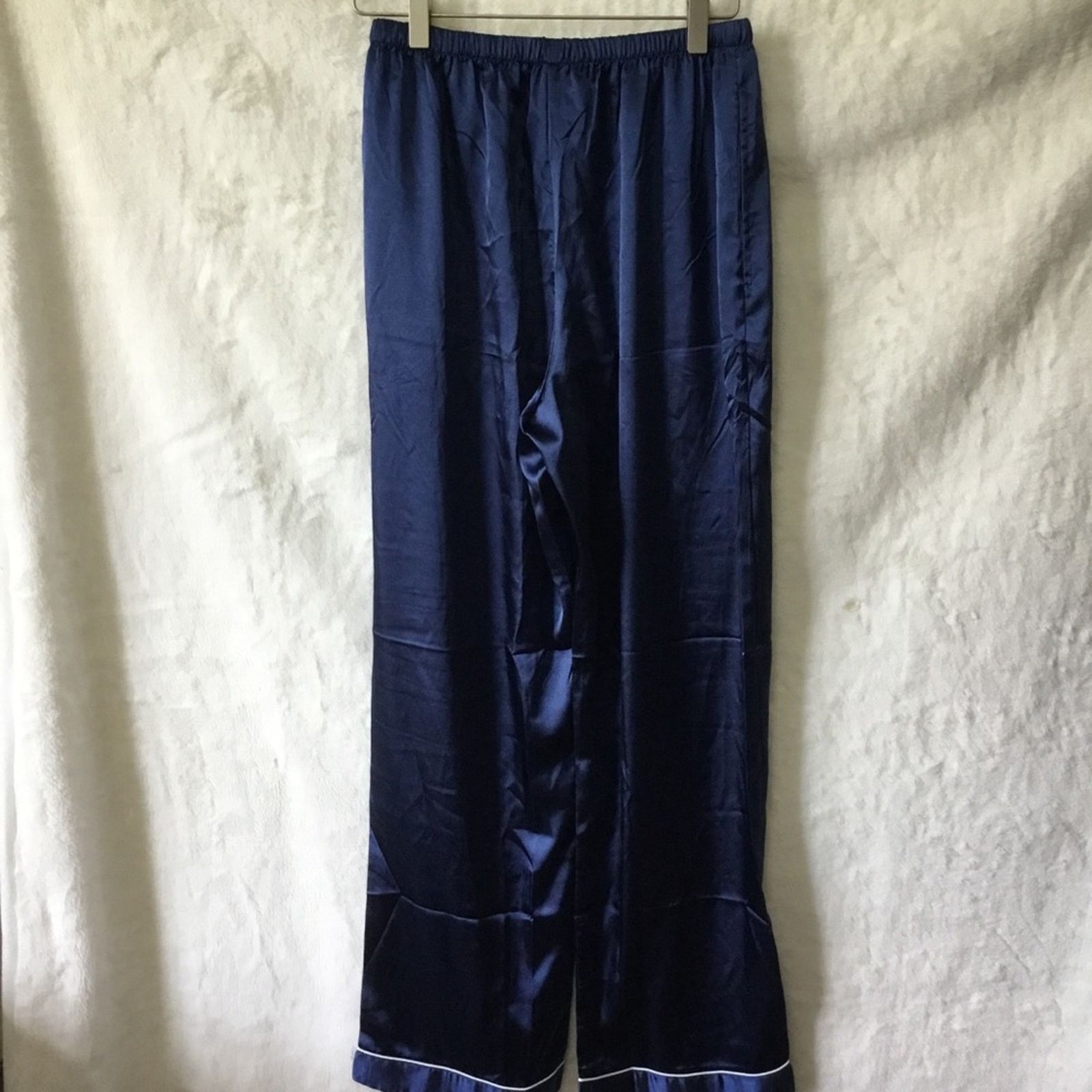 Other Ekouaer Blue V-Neck Short-Sleeve Pajama Set Size ONE SIZE - 9 Thumbnail
