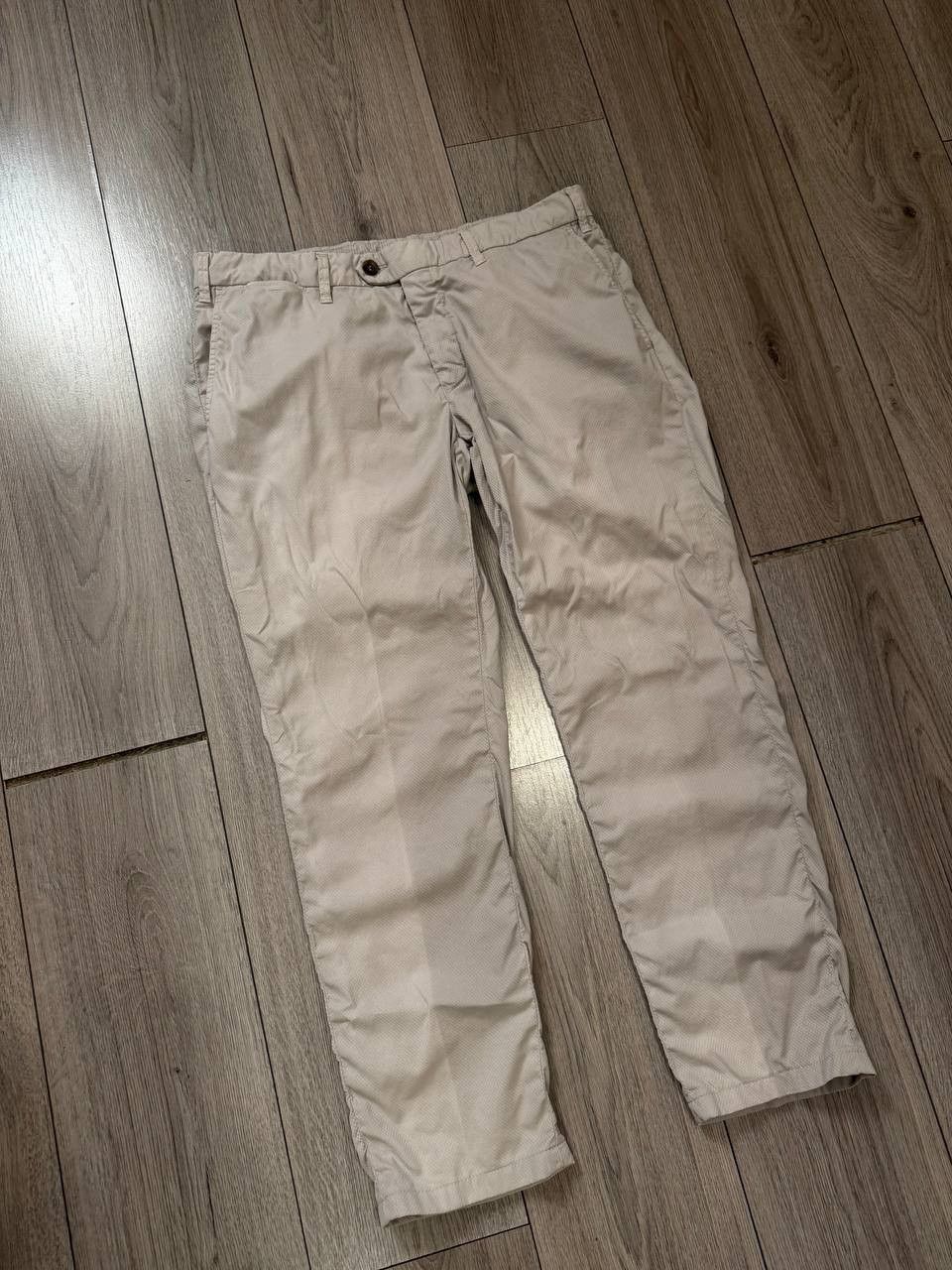 Canali Luxury Canali Chino Pants Trusers Mens Size EU 50 Light Gray Size US 34 / EU 50 - 2 Thumbnail