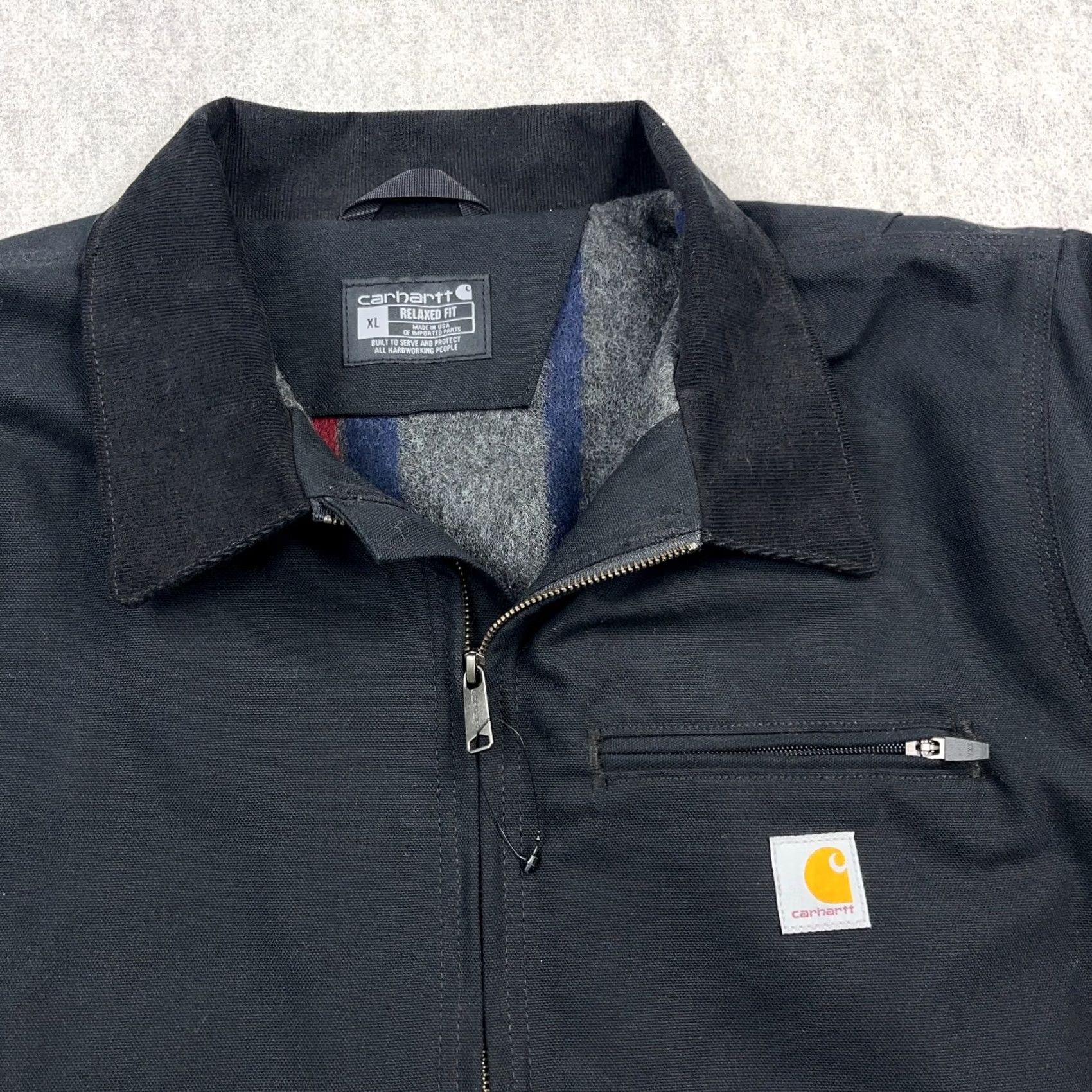 Carhartt VINTAGE Carhartt Jacket Men XL Black Duck Relaxed Fit Blanket Lined Work Wear B2 Size US XL / EU 56 / 4 - 7 Thumbnail