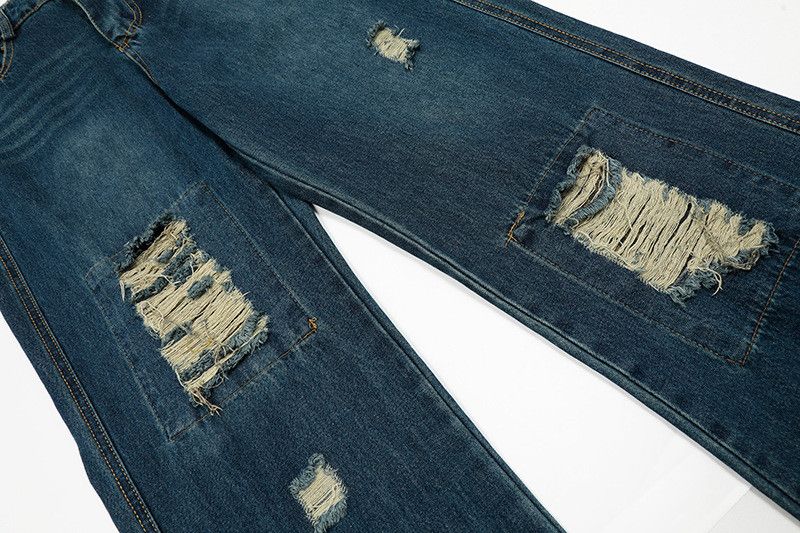 Vintage Men's American-style washed distressed work jeans Size US 32 / EU 48 - 4 Thumbnail