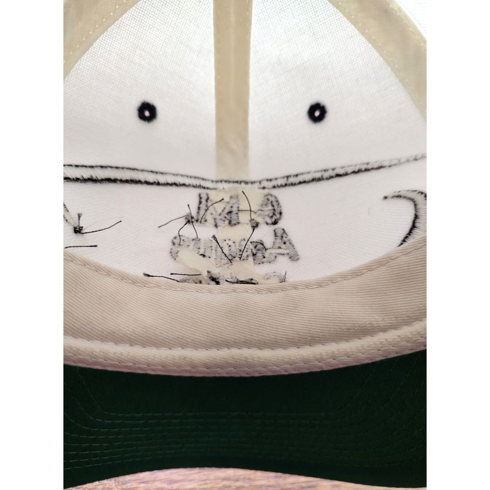 Vintage VINTAGE GM Angus Cattle Wool Blend Snapback Hat 1990s 2000s Ranch Yupoong Farmer Cap Beige Men One Size Adjustable Wool/Acrylic Canvas Hat Mens Size ONE SIZE - 6 Thumbnail