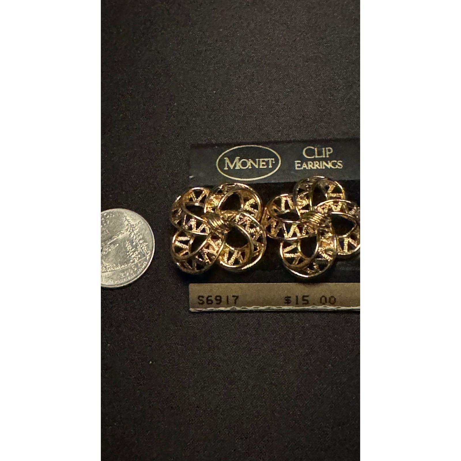 Monet Vintage Monet Gold Tone Bow Clip On Earrings Size ONE SIZE - 3 Thumbnail