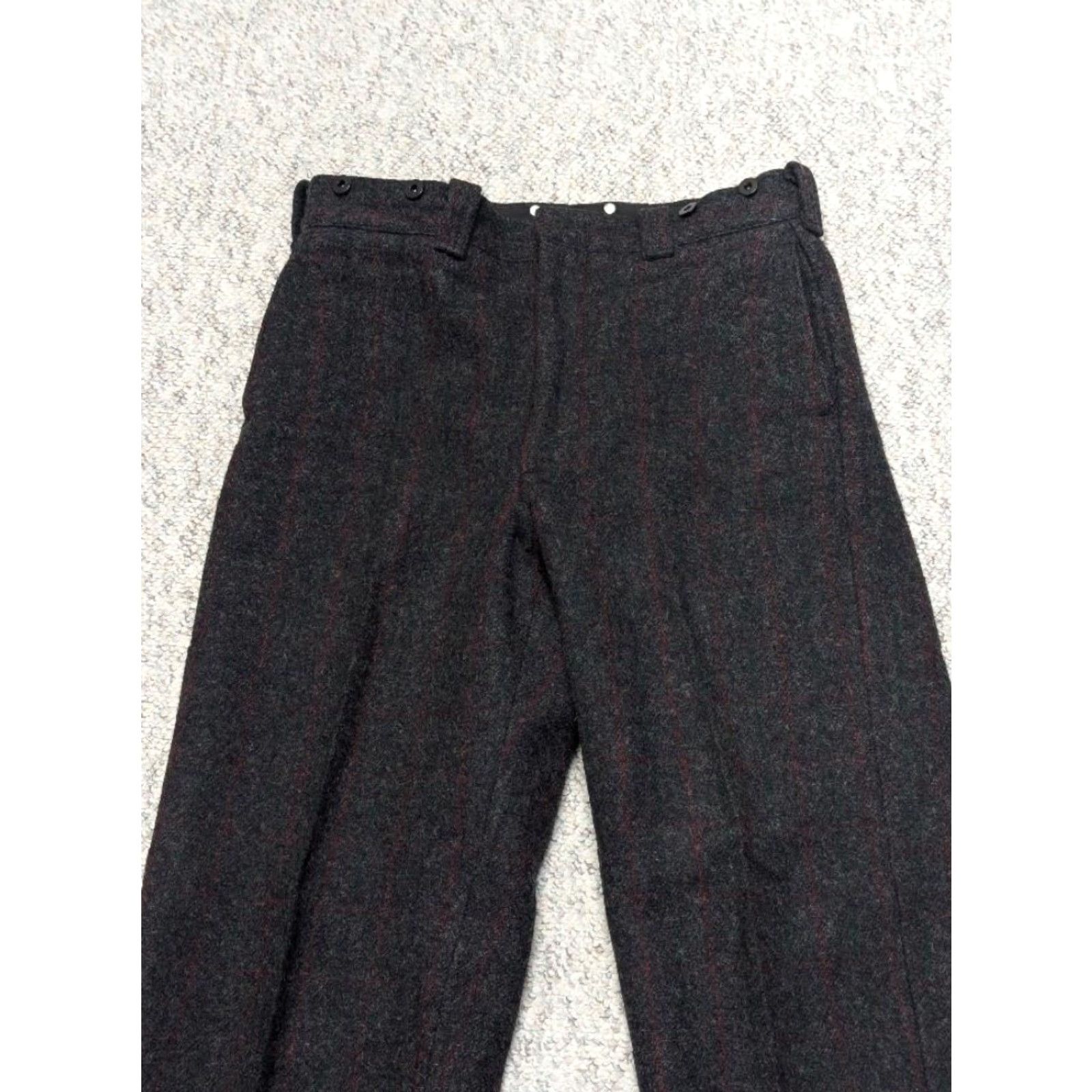 Vintage VINTAGE Woolrich pants 34x30 WOOLRICH hunting Malone windowpane gray Wool woollen pants Mens 34x30 Woolrich Malone windowpane 90s event era Size US 34 / EU 50 - 2 Thumbnail