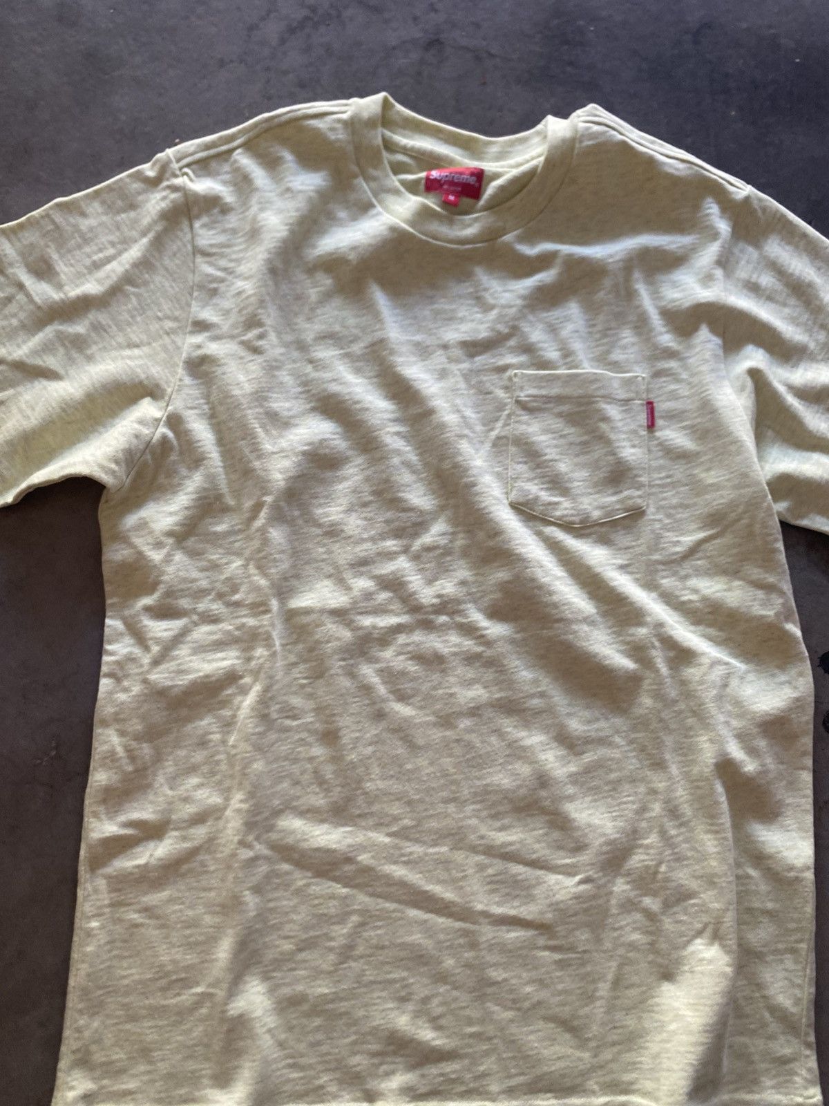 Supreme Supreme Heather Yellow Pocket Tee Size US M / EU 48-50 / 2 - 4 Thumbnail