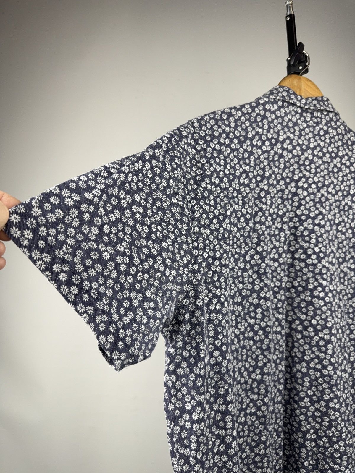 Hackett 00s Luxury Hackett London Floral Print Faded Polo Shirt Navy Size US XL / EU 56 / 4 - 10 Thumbnail