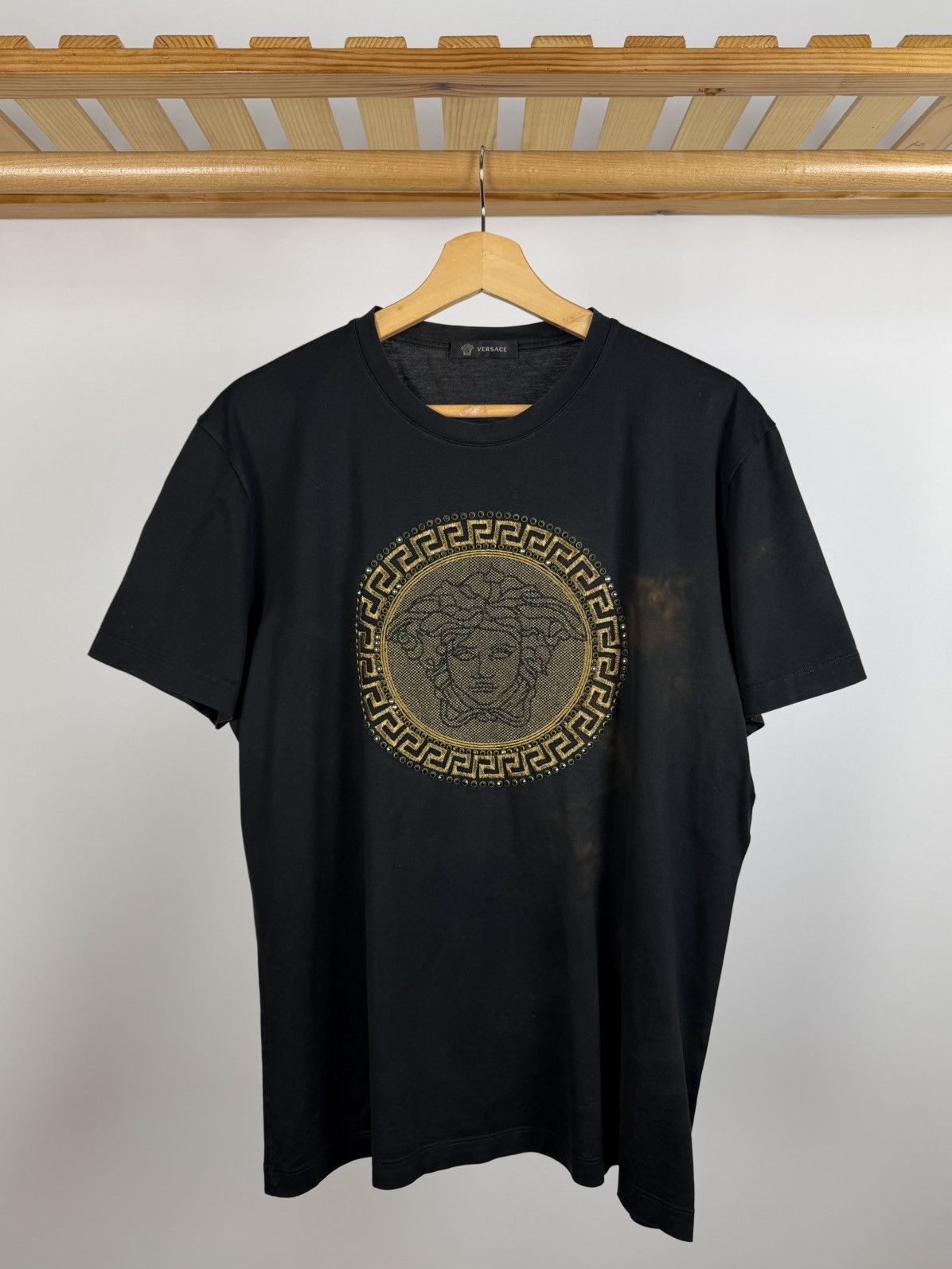Versace Gianni Versace Distressed T Shirt Big Logo Medusa Size US L / EU 52-54 / 3 - 1 Thumbnail